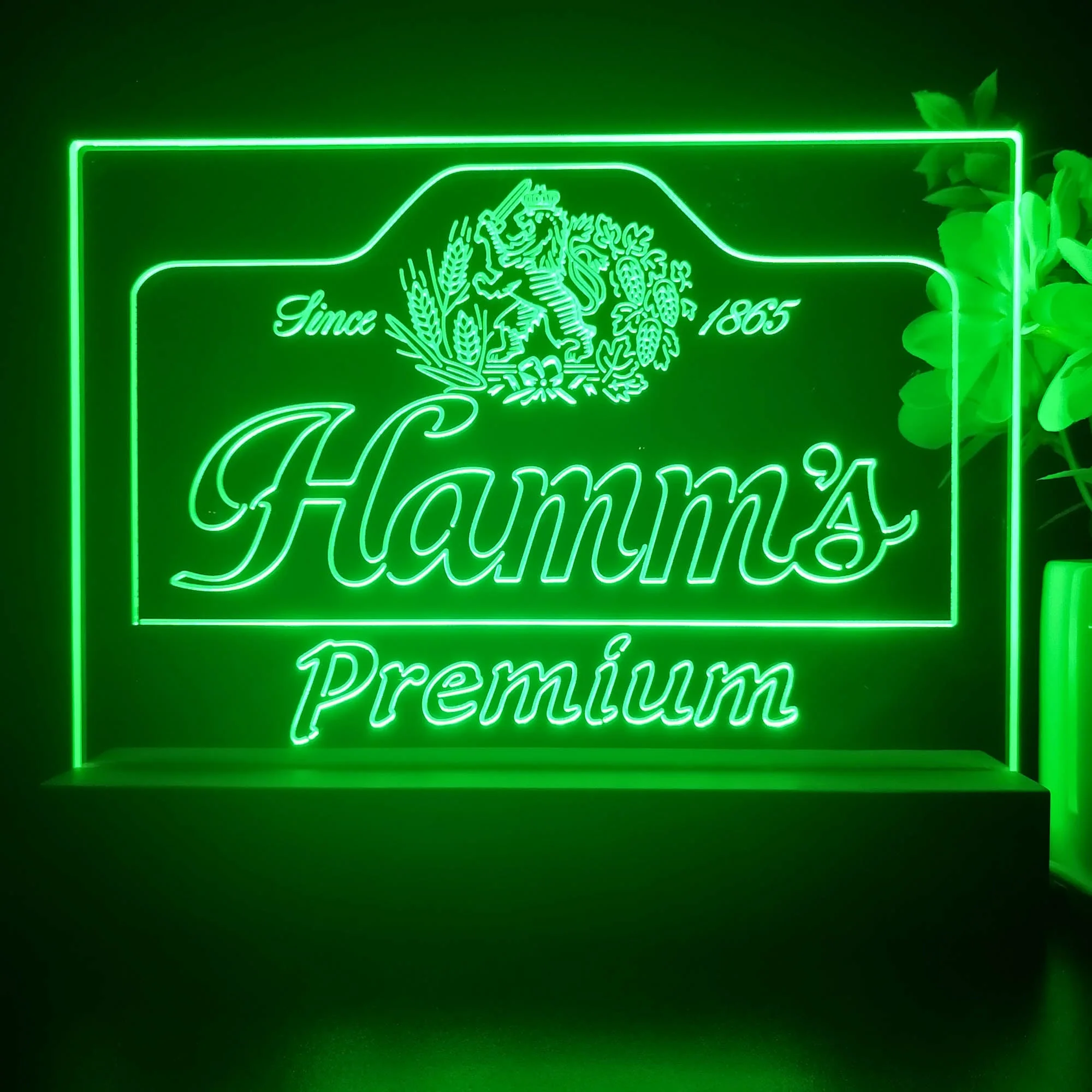 Hamm's Premium Est 1865 Neon Sign Pub Bar Decor Lamp - Image 4