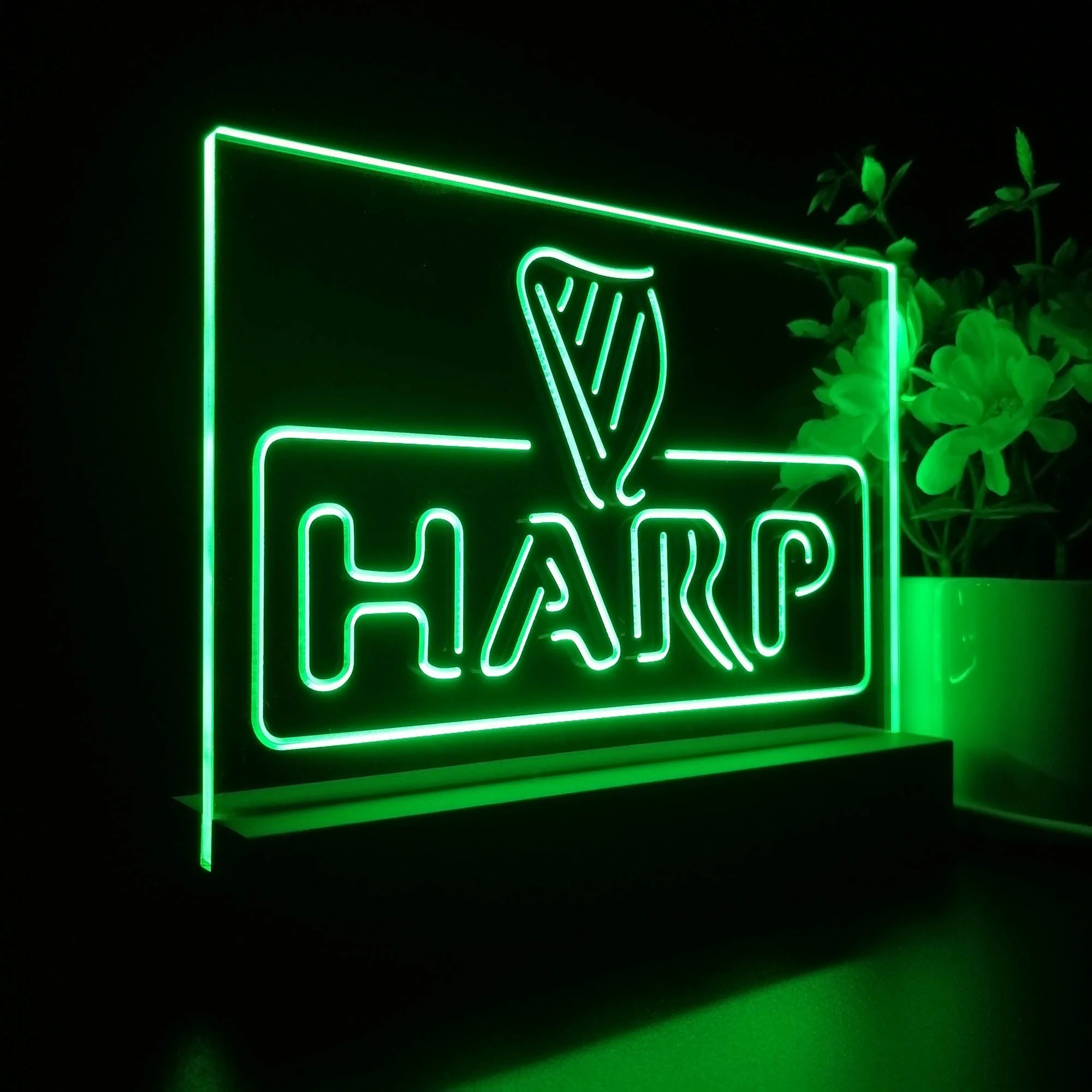 Harp Neon Sign Pub Bar Lamp - Image 6