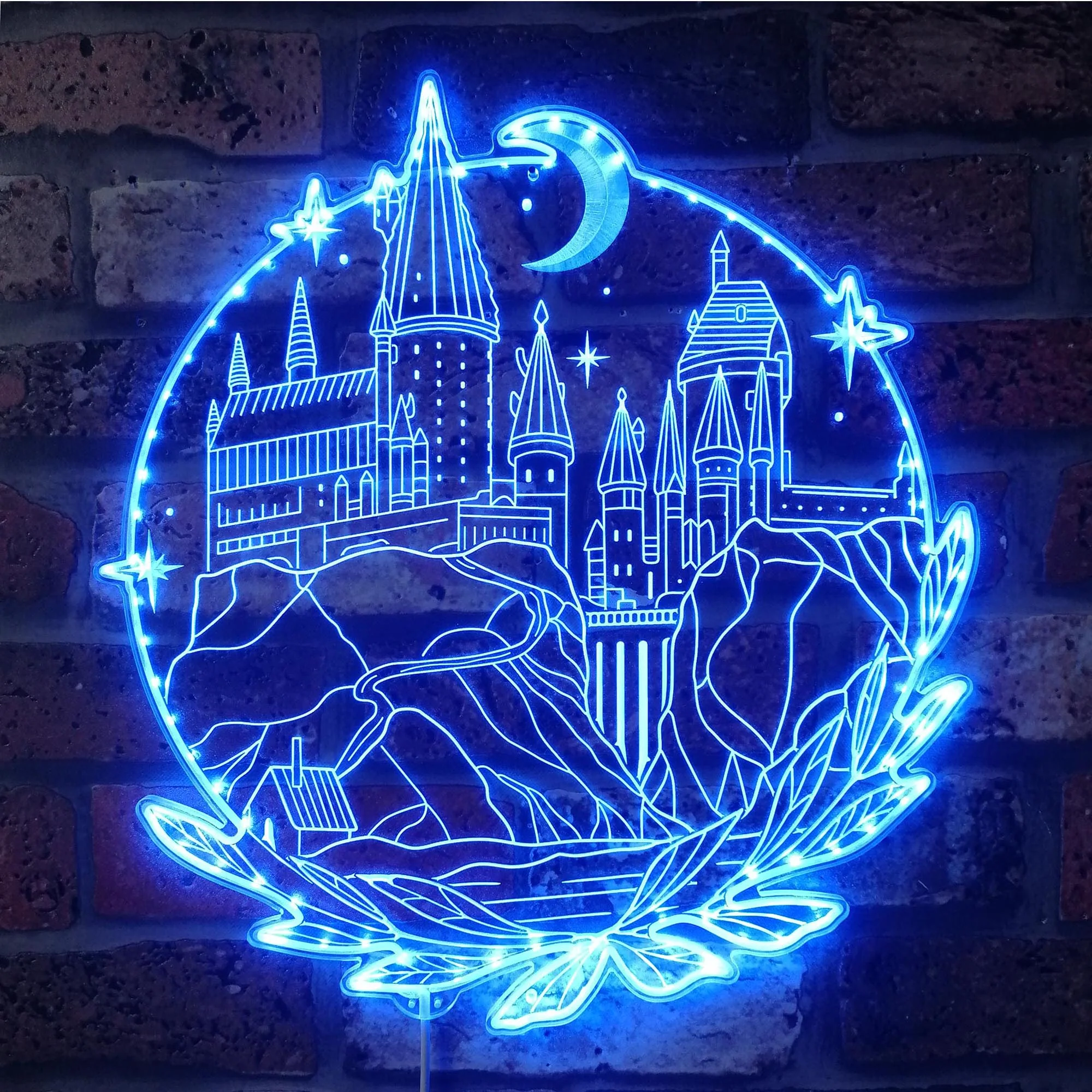 Harry Potter Hogwarts Castle Neon LED Sign with Dynamic RGB Colors - Image 3