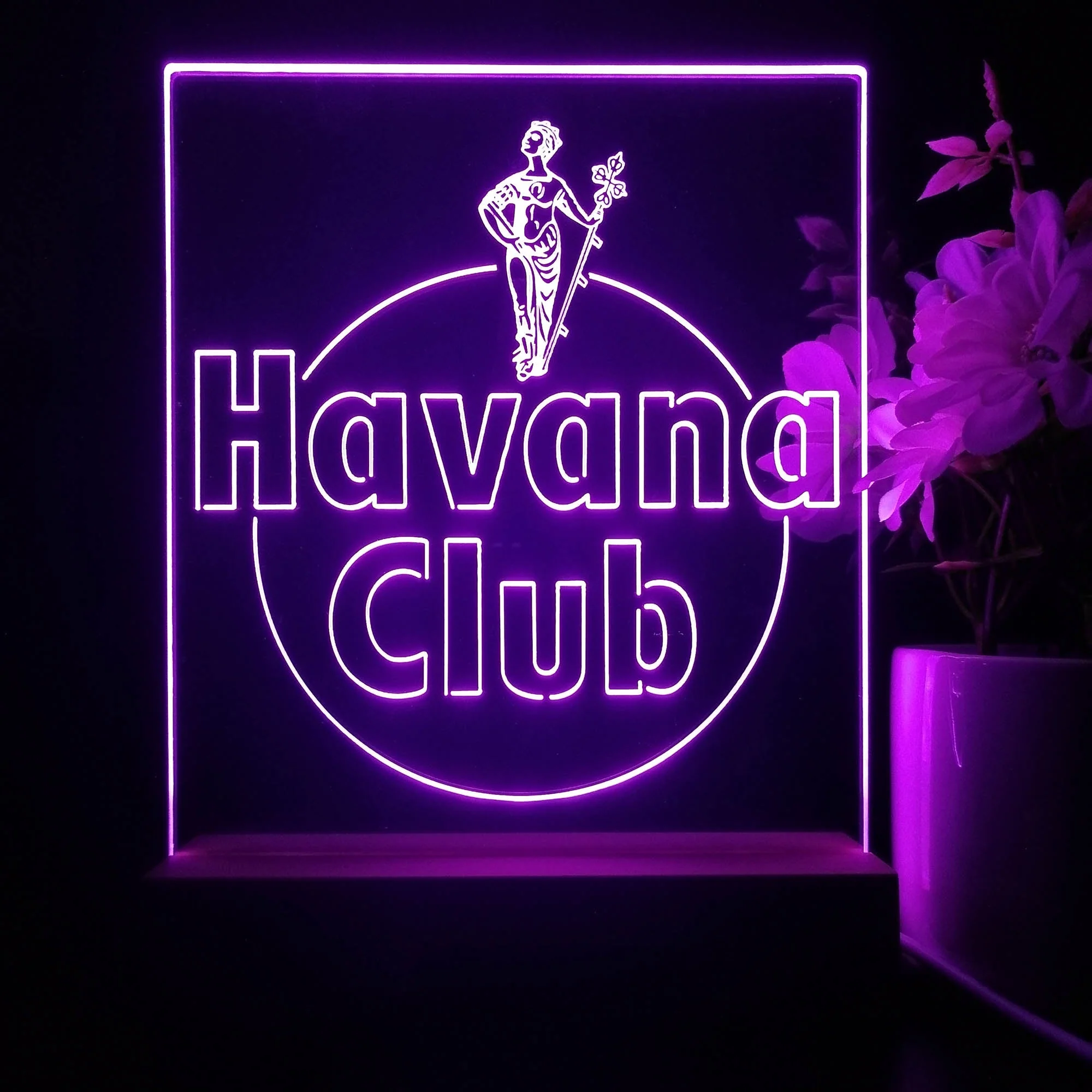 Havanas Club Beer Bar 3D Illusion Night Light Desk Lamp - Image 2