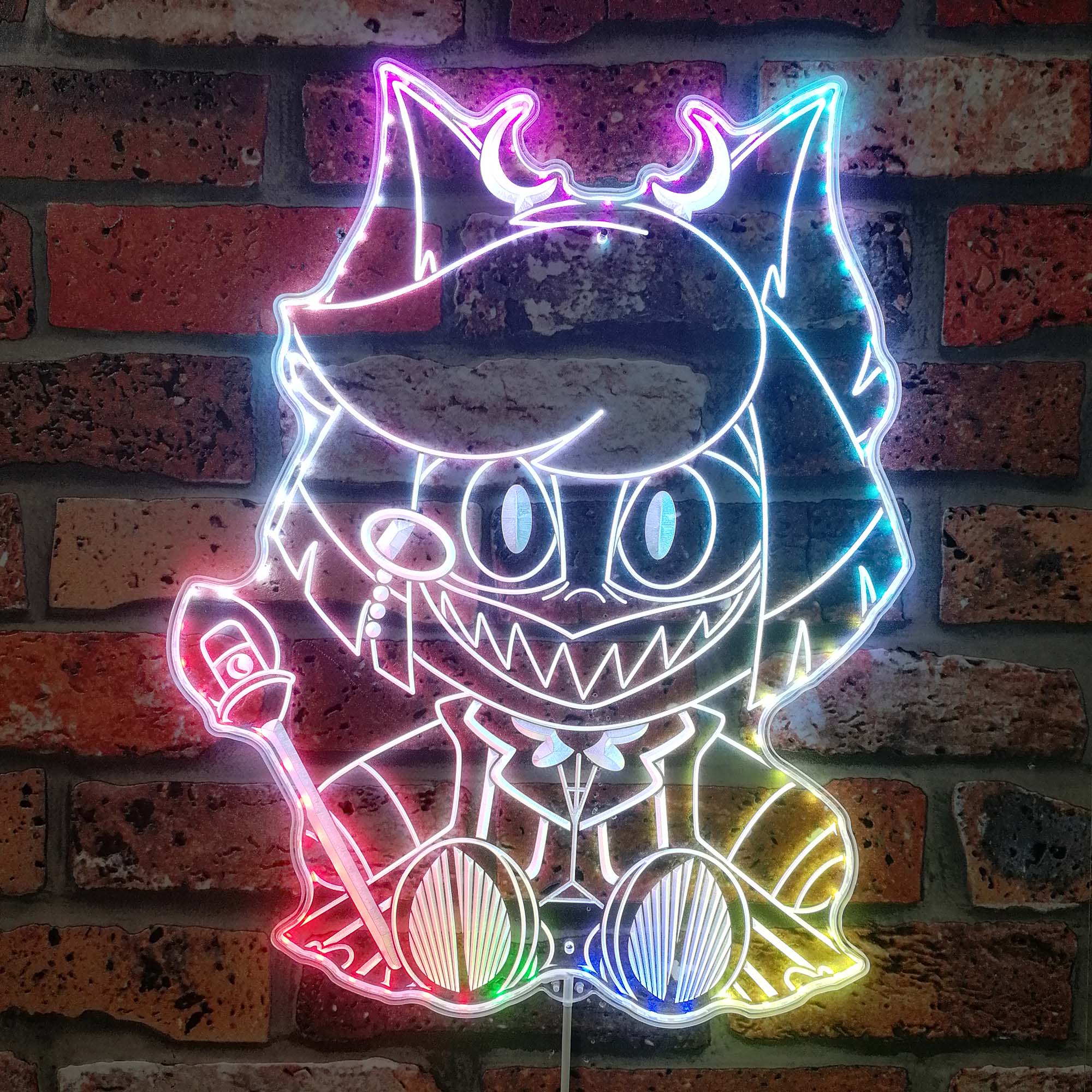 Hazbin Hotel Alastor Neon LED Sign with Dynamic RGB Colors