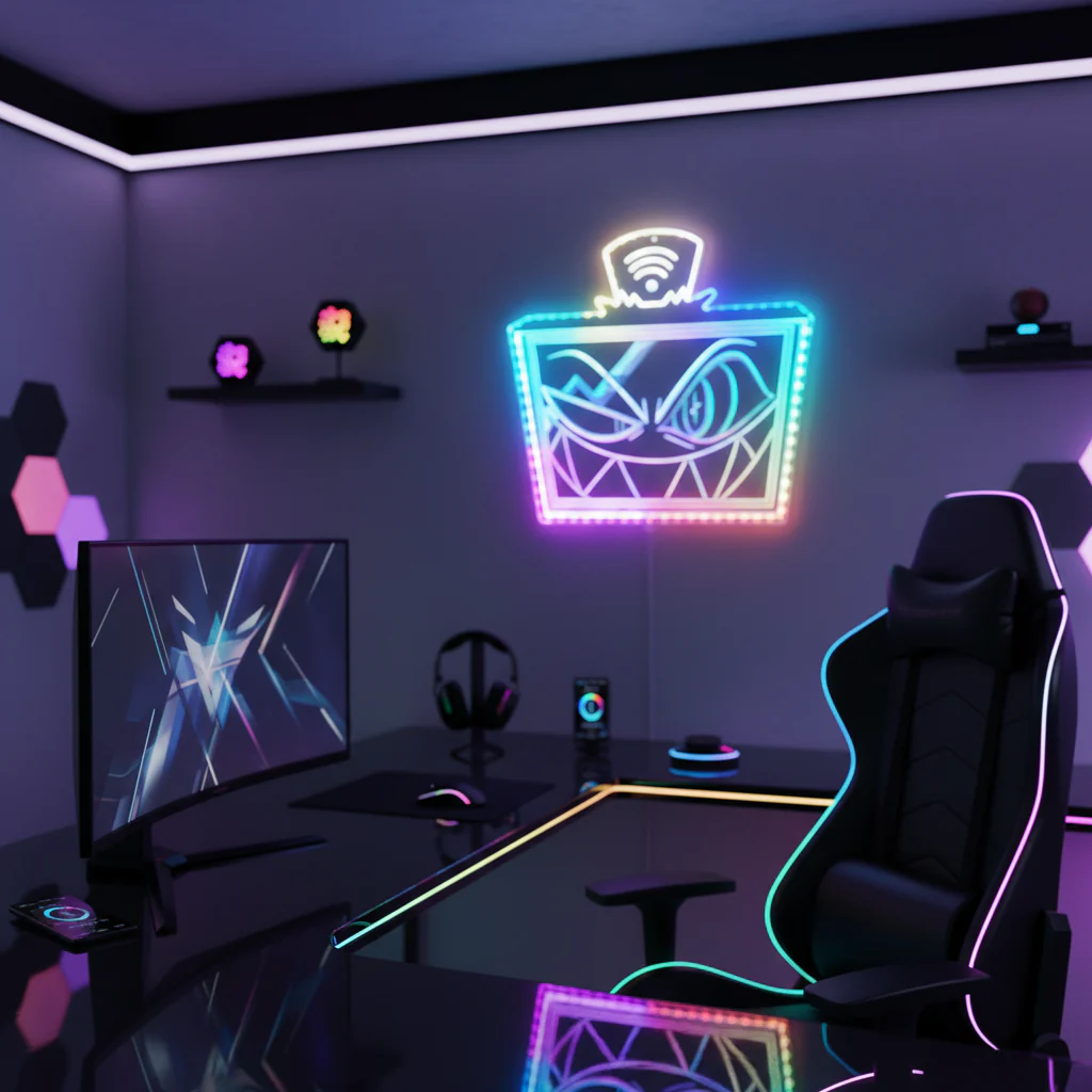 Hazbin Hotel Vox Neon LED Sign with Dynamic RGB Colors - Image 8