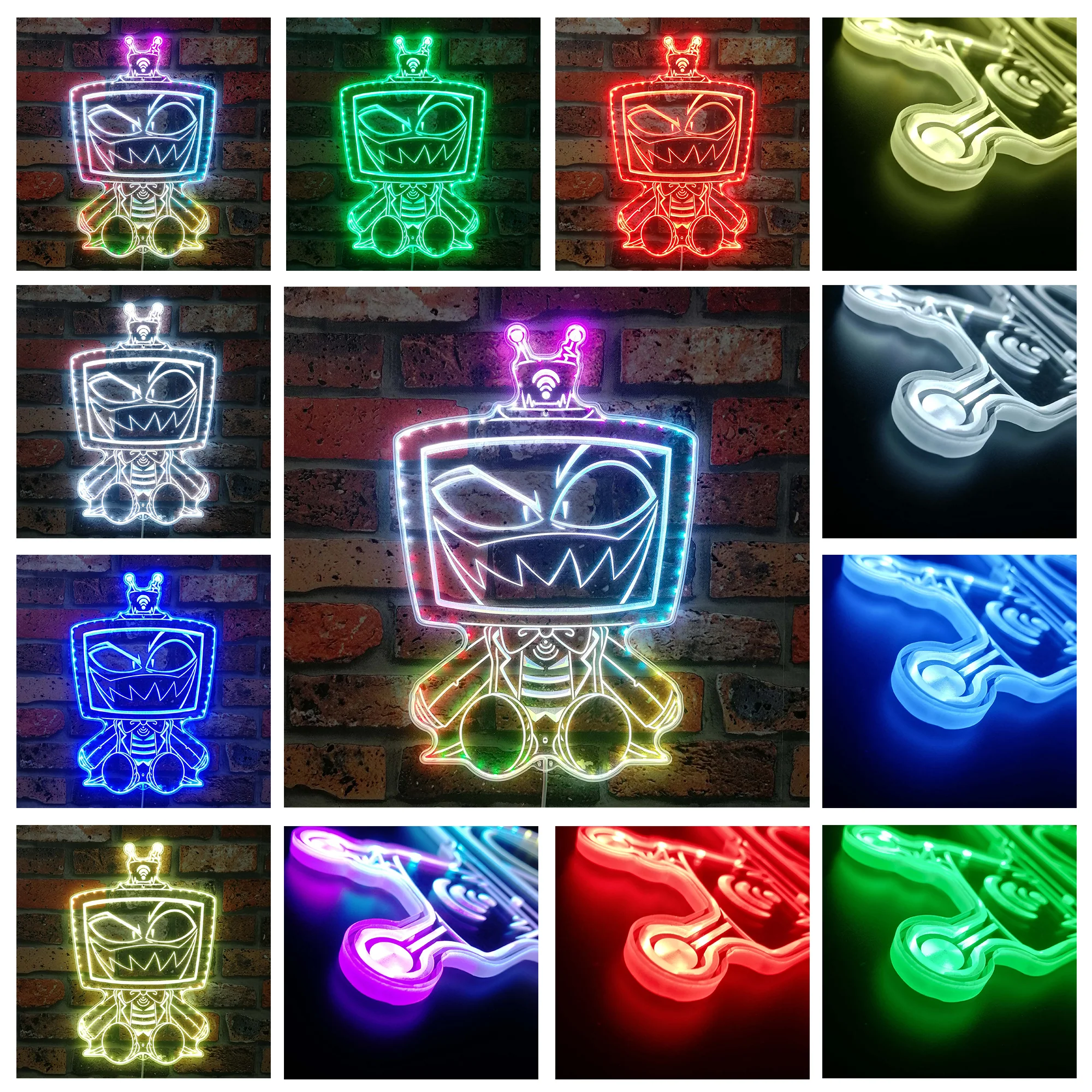 Hazbin Hotel Vox Neon LED Sign with Dynamic RGB Colors - Image 2