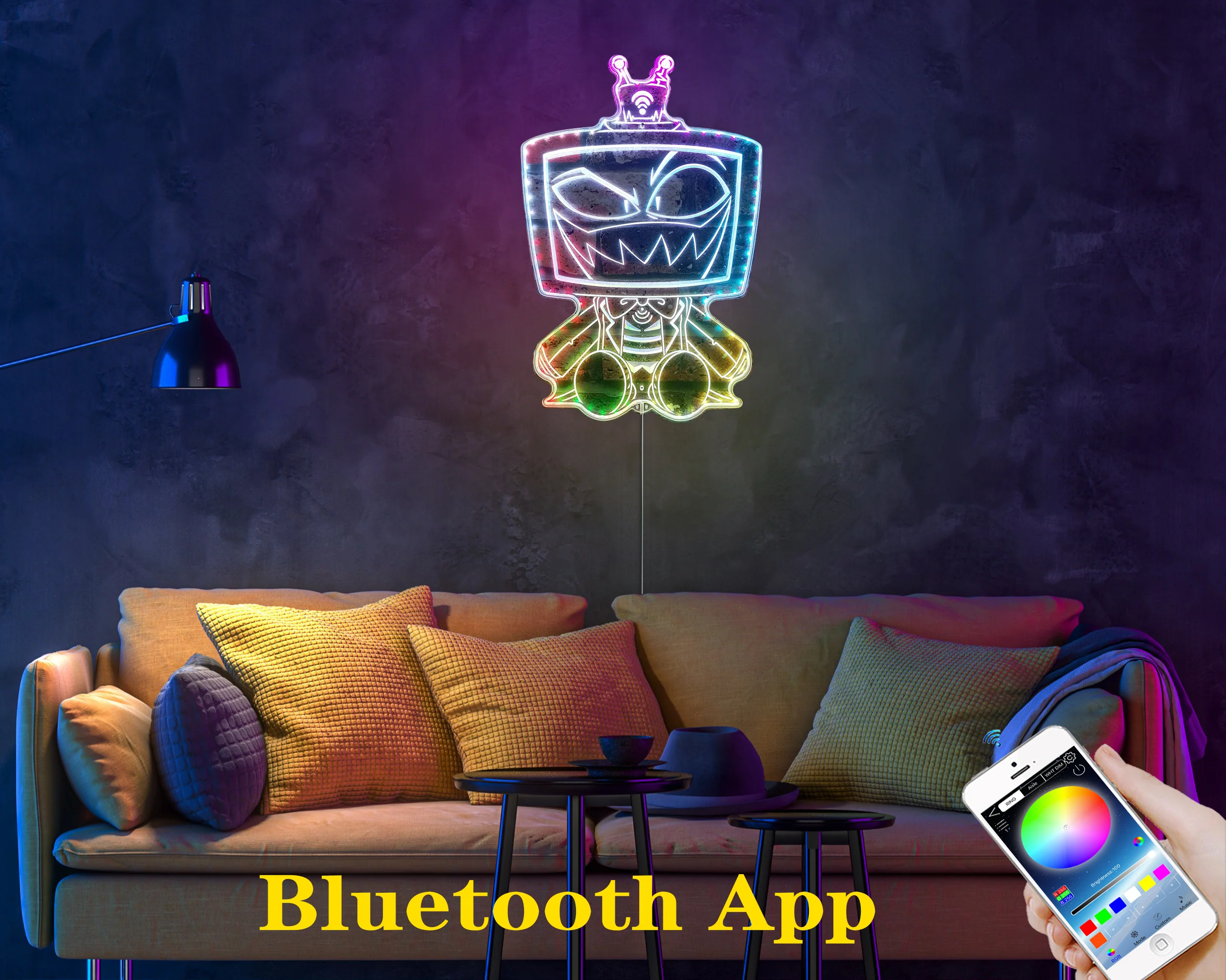 Hazbin Hotel Vox Neon LED Sign with Dynamic RGB Colors - Image 7