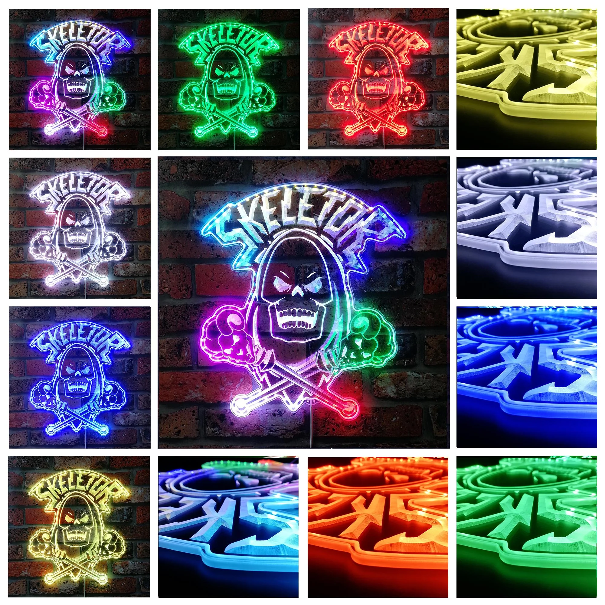 He-Man Skeletor Neon LED Sign with Dynamic RGB Colors - Image 2