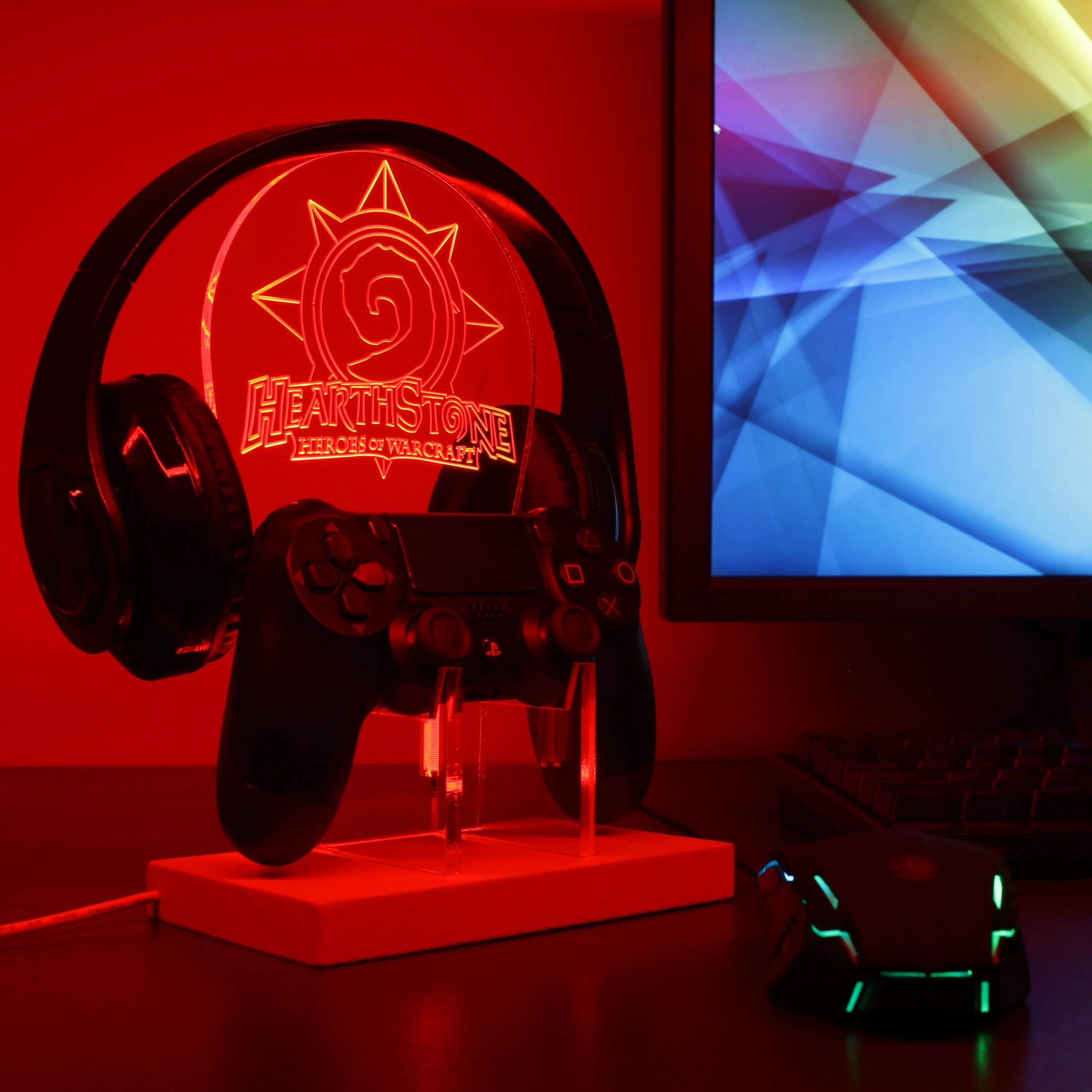 Hearthstone LED Gaming Headset Controller Stand