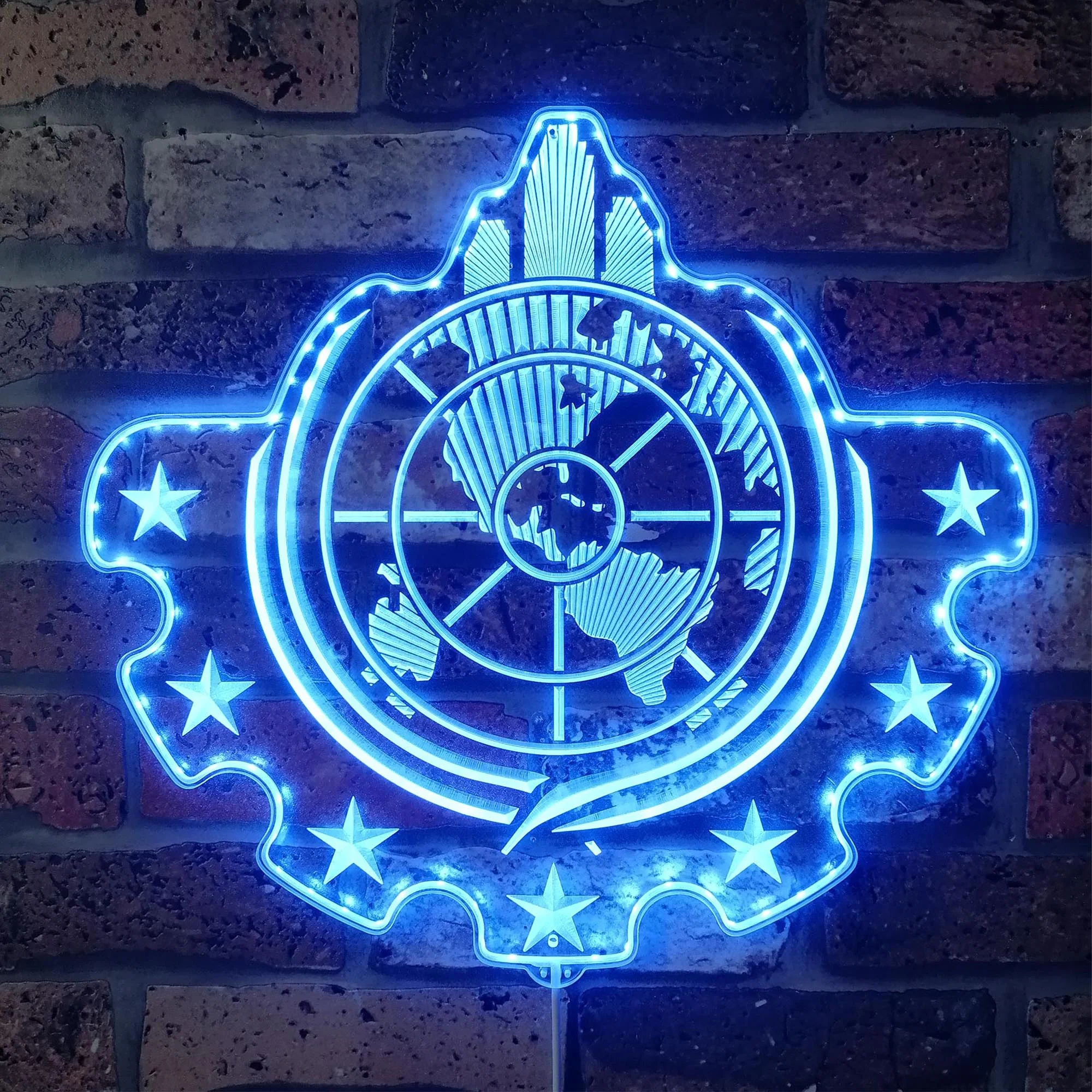 Helldivers Super Earth Neon LED Sign with Dynamic RGB Colors - Image 4