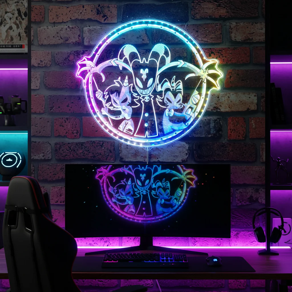 Helluva Boss Neon LED Sign with Dynamic RGB Colors - Image 8