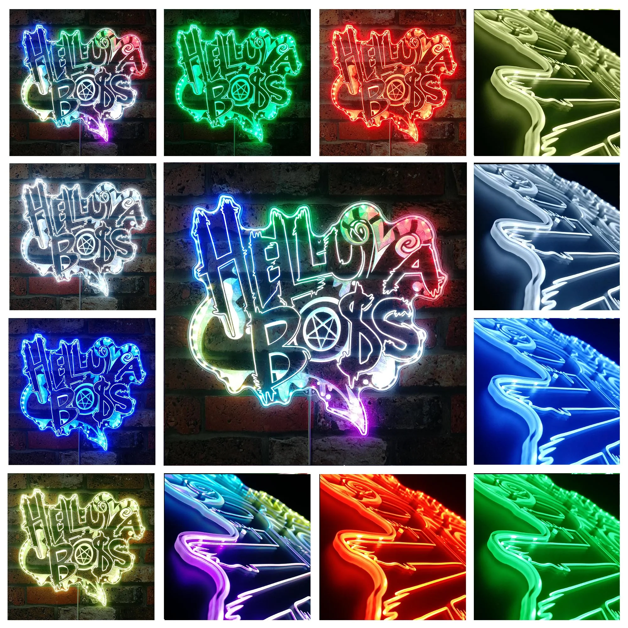 Helluva Boss Neon LED Sign with Dynamic RGB Colors - Image 2