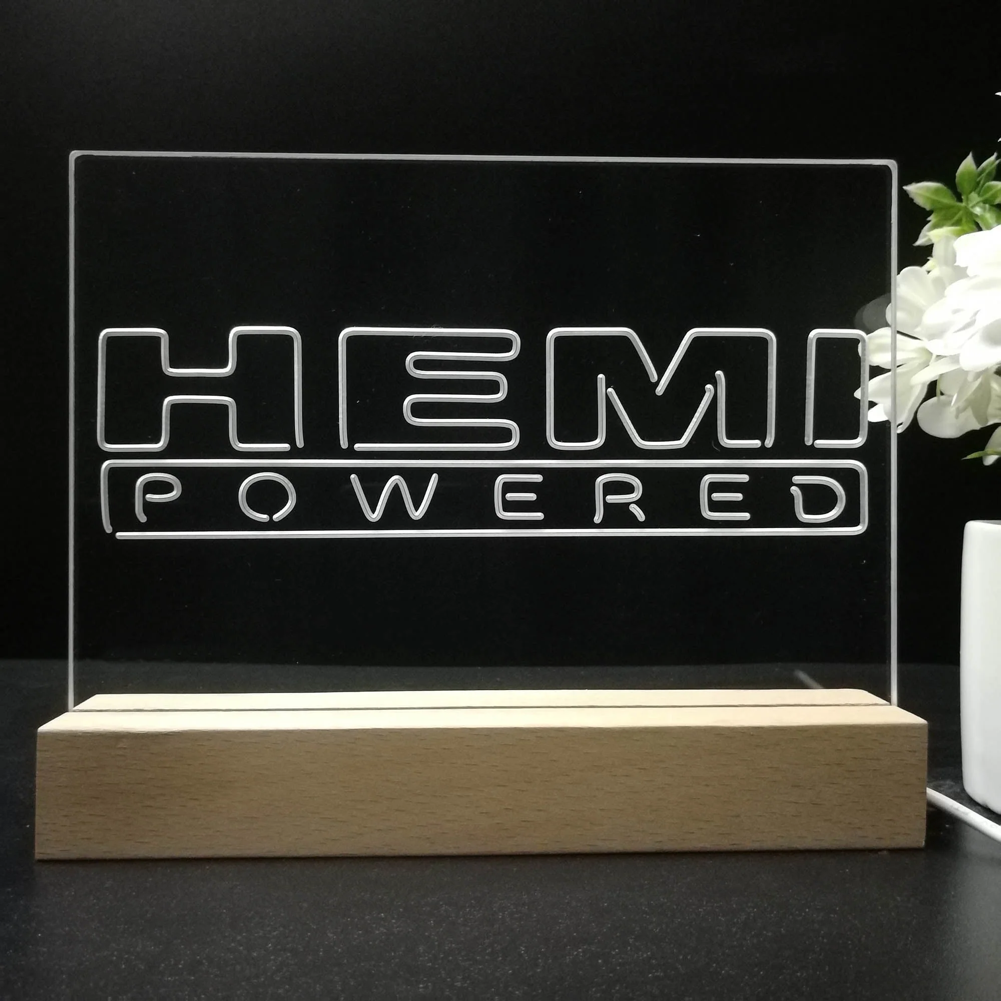 Hemi Powered Car 3D Illusion Night Light Desk Lamp - Image 8