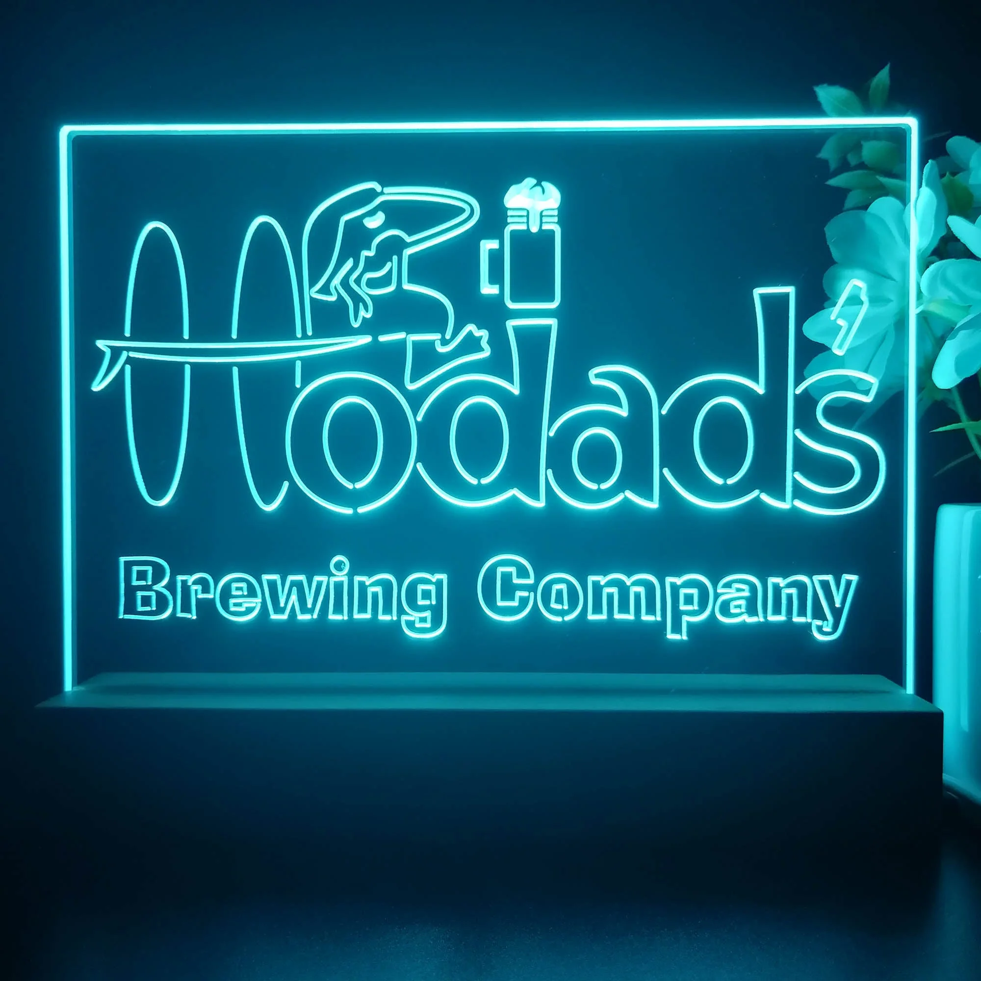 Hodad's Brewing Co. Neon Sign Pub Bar Decor Lamp - Image 4