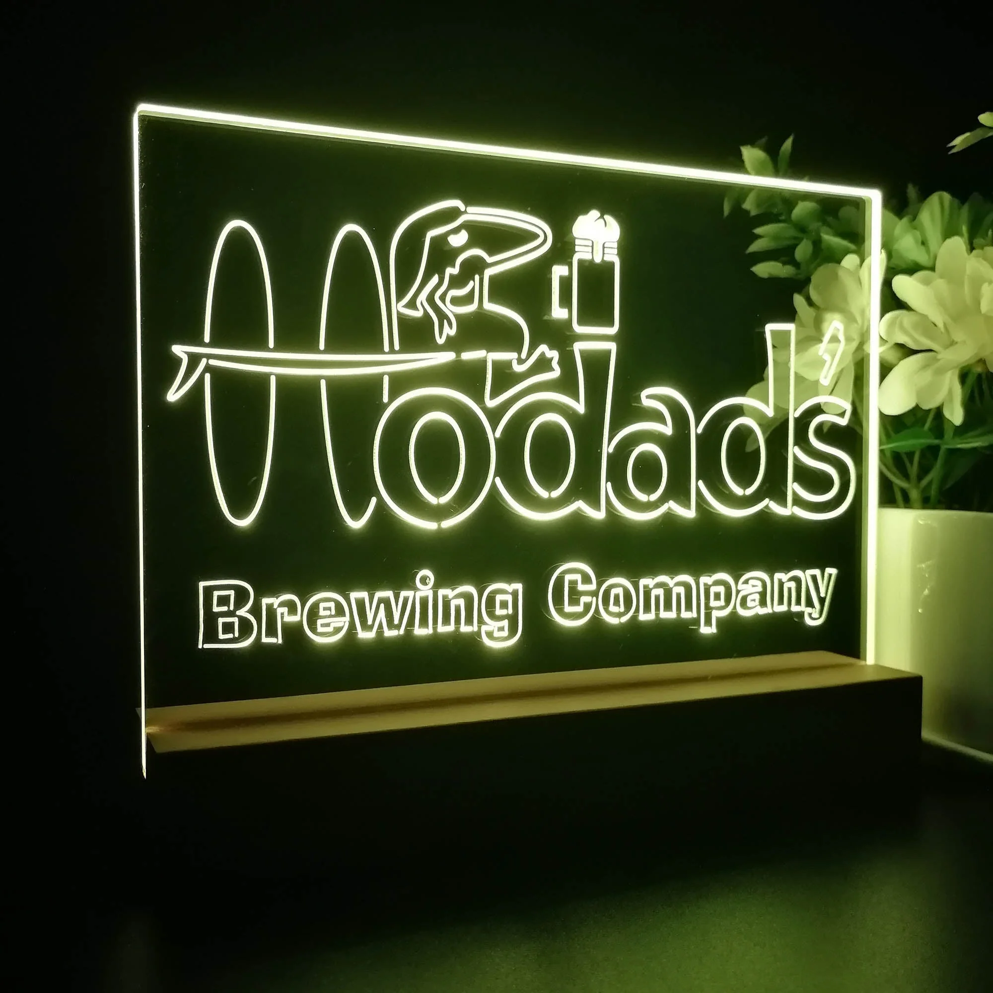 Hodad's Brewing Co. Neon Sign Pub Bar Decor Lamp - Image 7