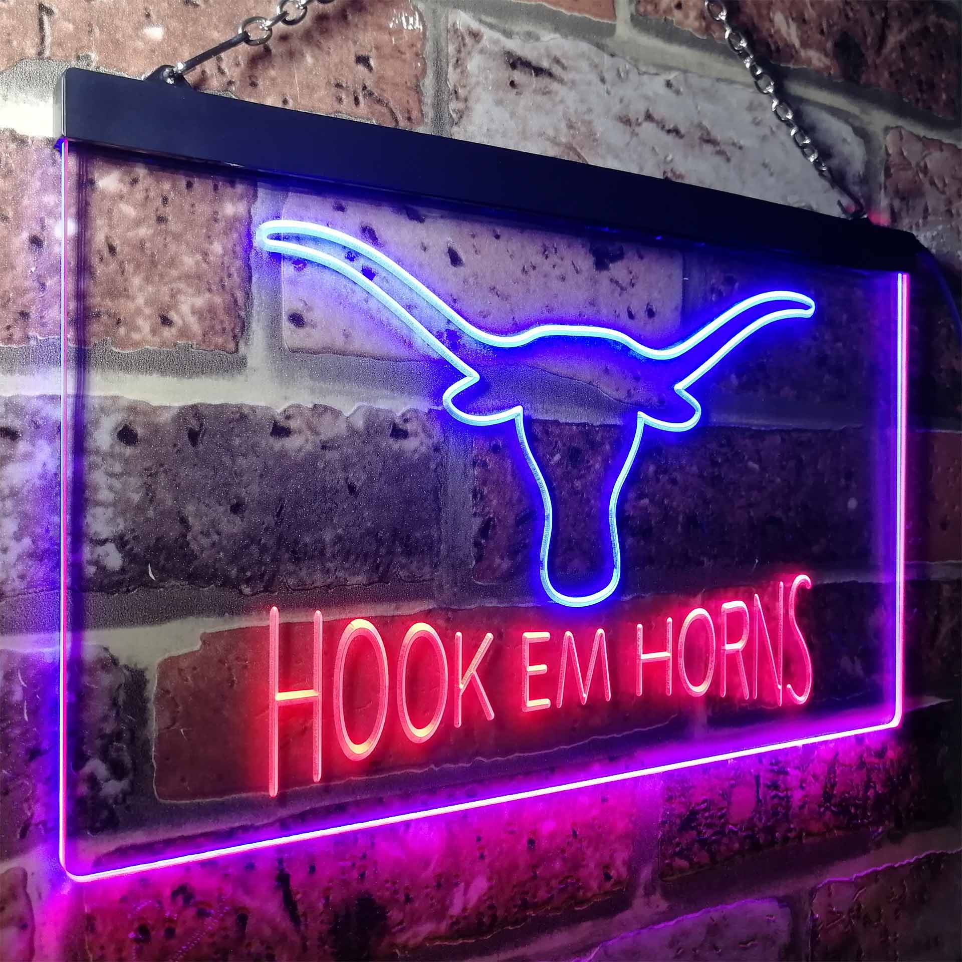 Hook Em Horns University of Texas LED Neon Sign, NCAA College Gift - Image 14