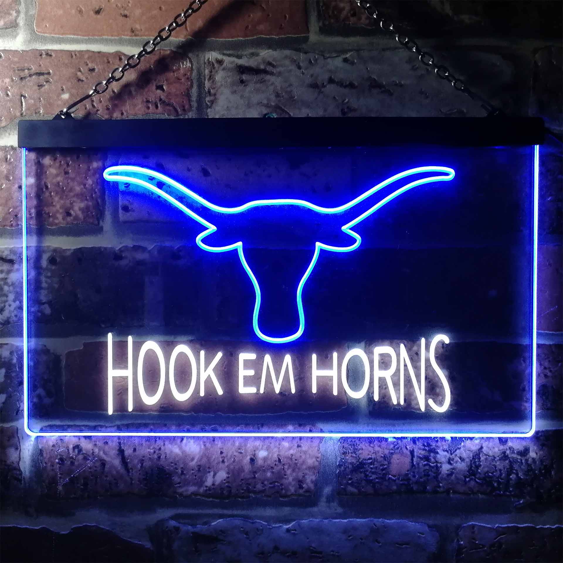 Hook Em Horns University of Texas LED Neon Sign, NCAA College Gift - Image 5