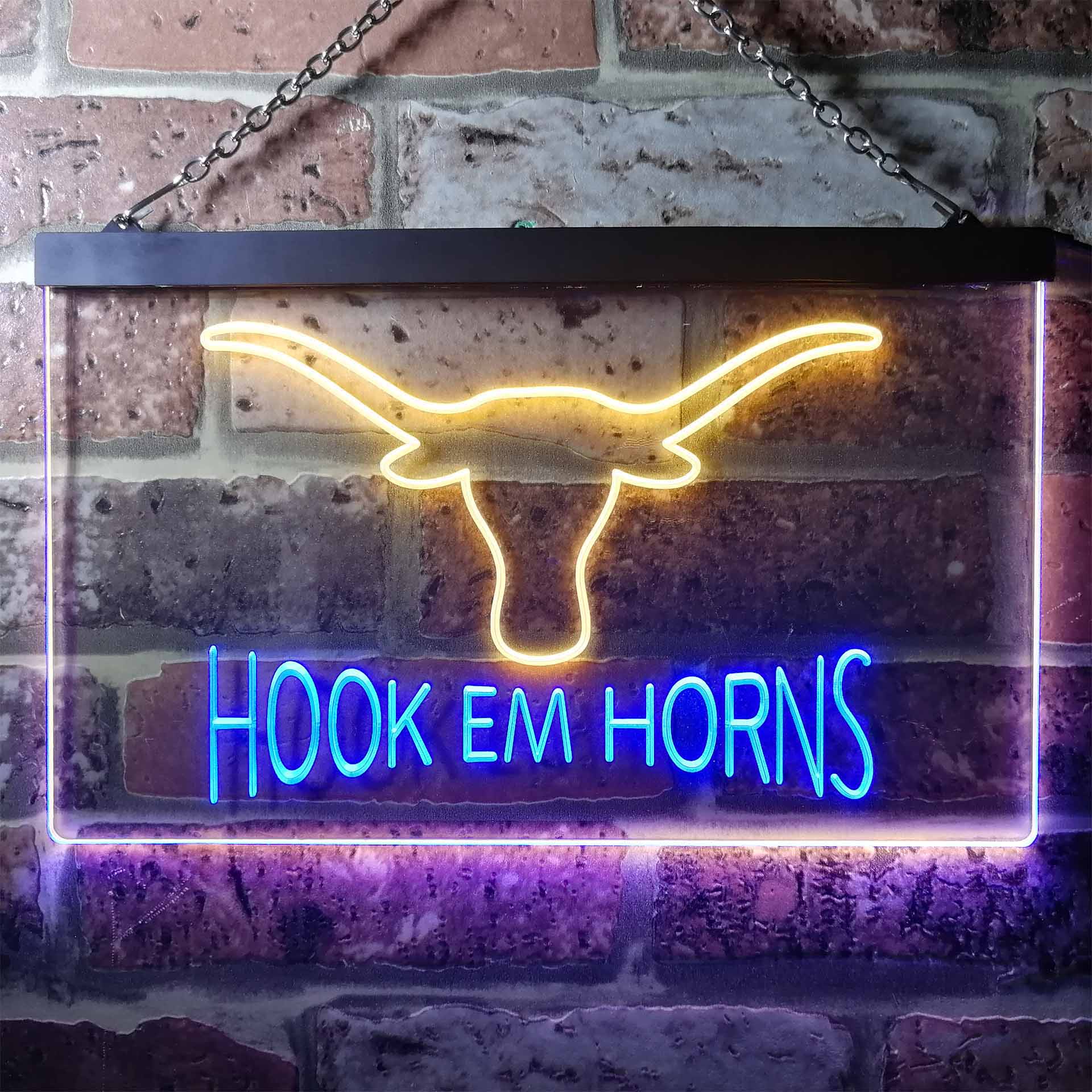 Hook Em Horns University of Texas LED Neon Sign, NCAA College Gift - Image 8