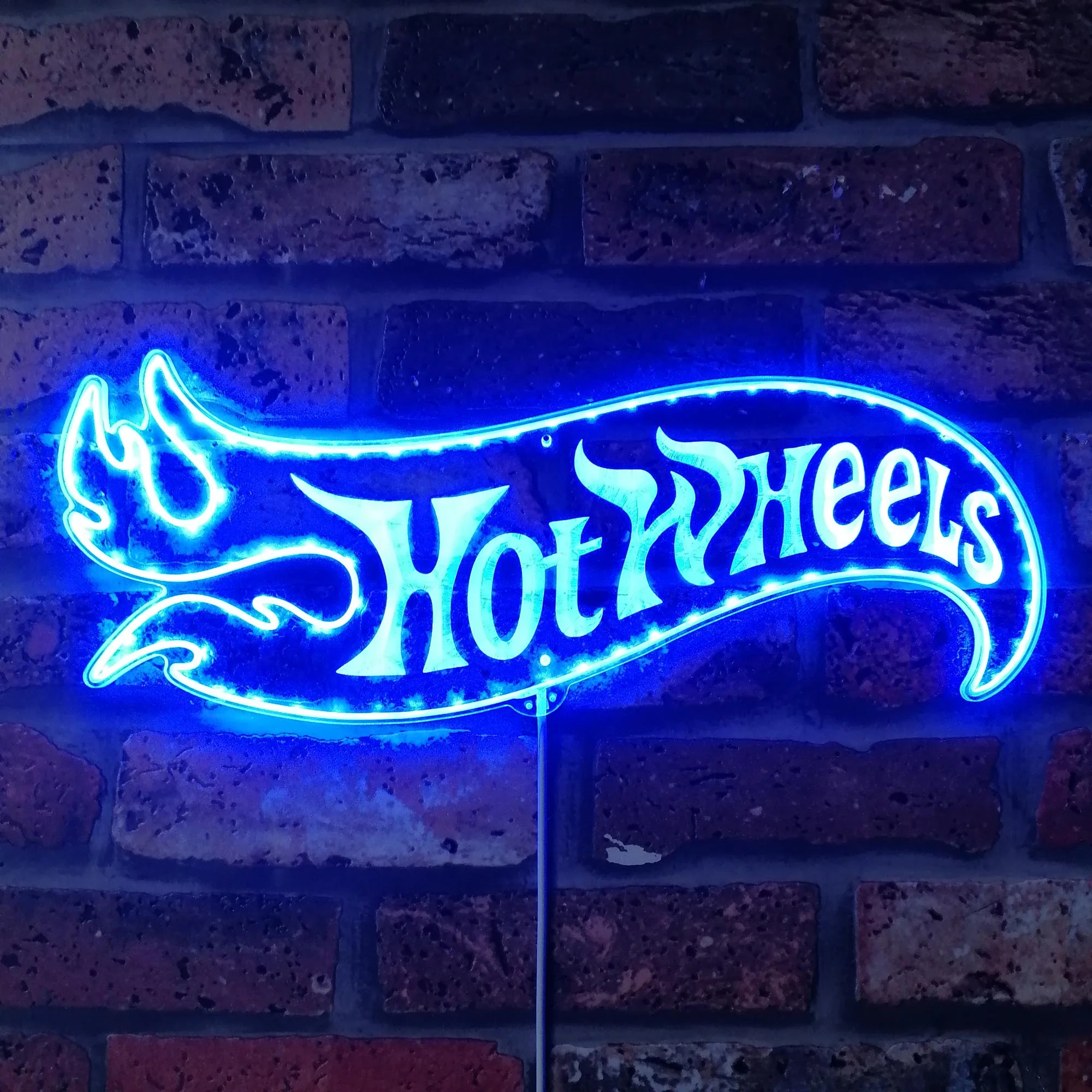 Hot Wheels Neon LED Sign with Dynamic RGB Colors - Image 5
