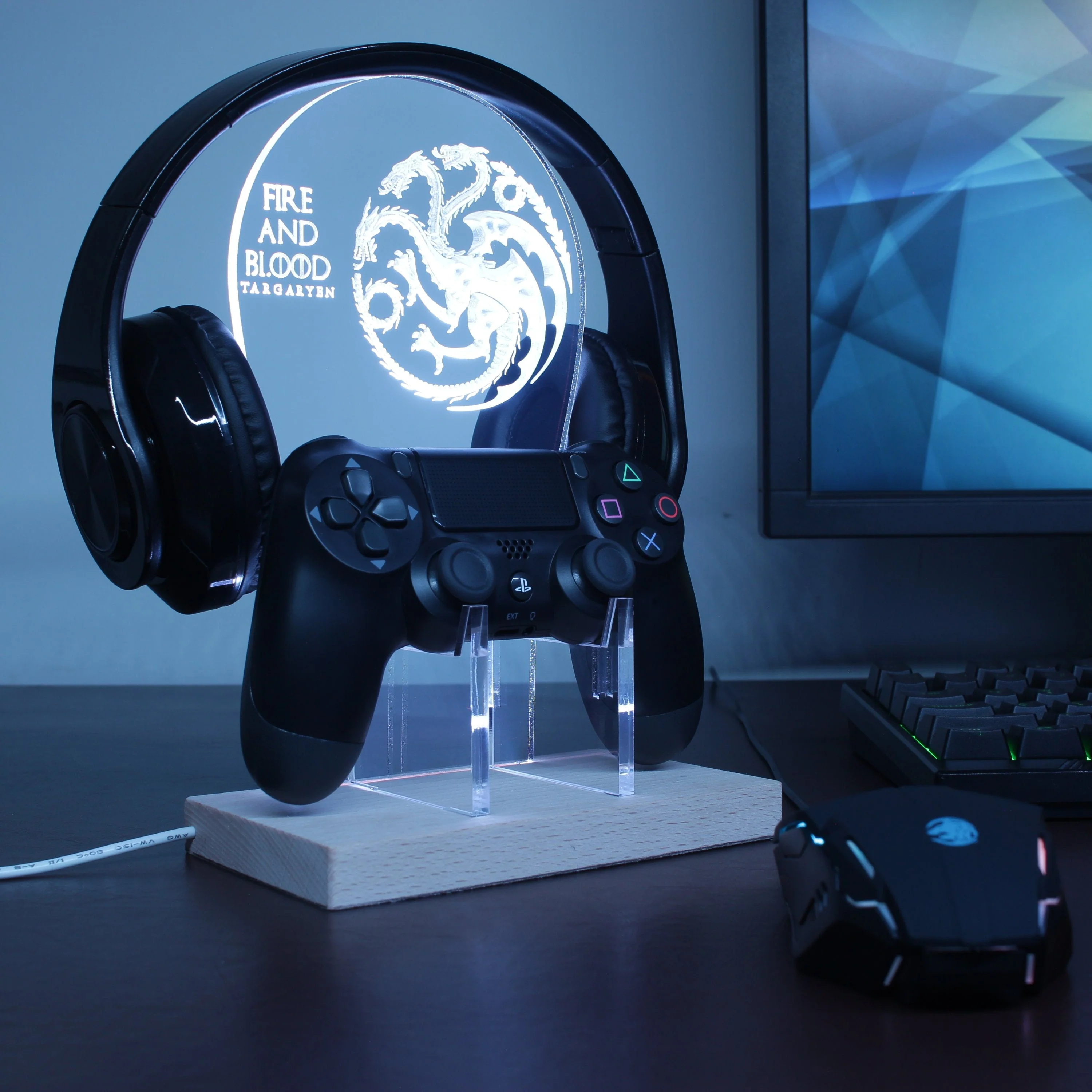 House of the Dragon Game of Thrones LED Gaming Headset Controller Stand | Gamer Gift Idea - Image 3