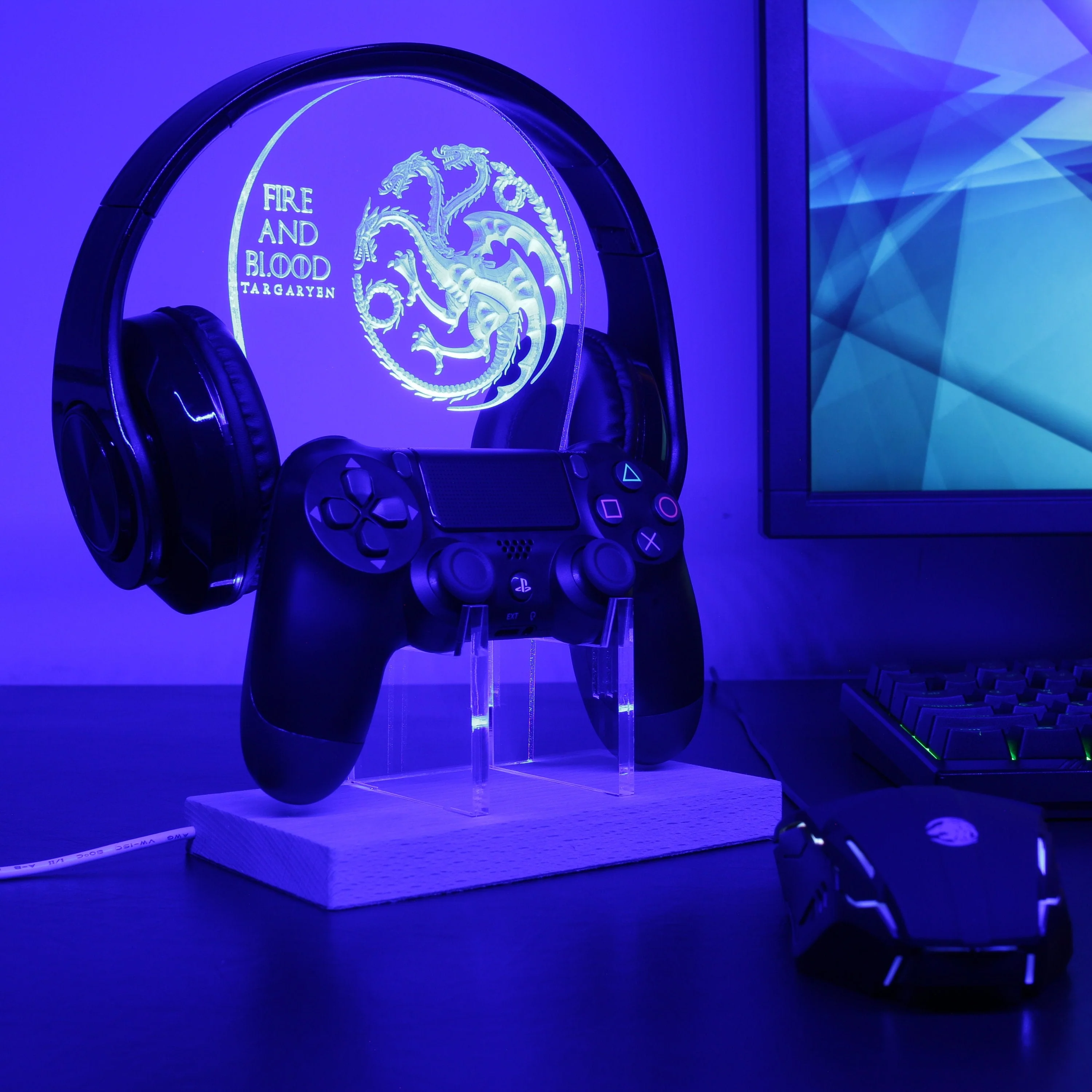 House of the Dragon Game of Thrones LED Gaming Headset Controller Stand | Gamer Gift Idea - Image 4
