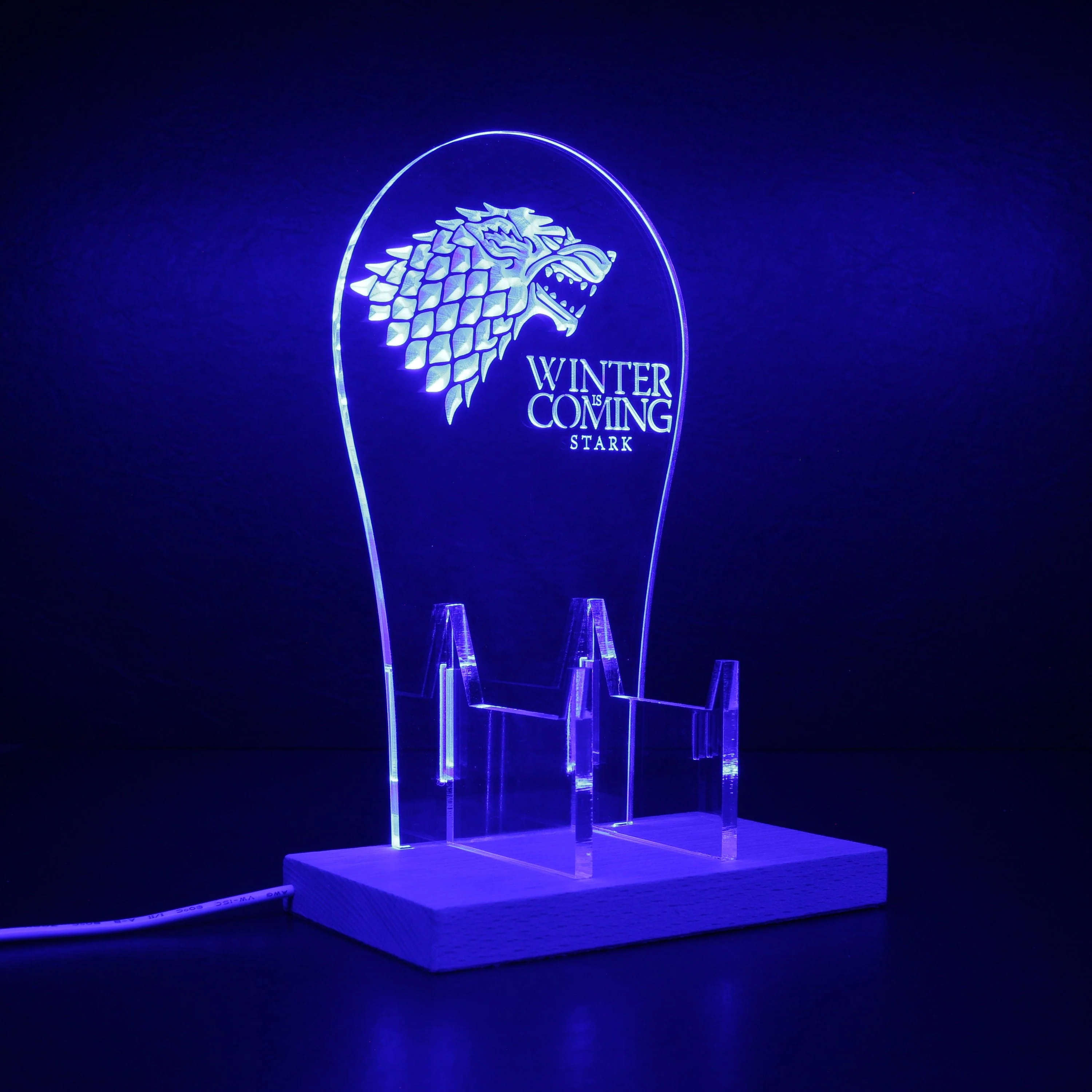 House Stark Game of Thrones LED Gaming Headset Controller Stand | Gamer Gift Idea - Image 8