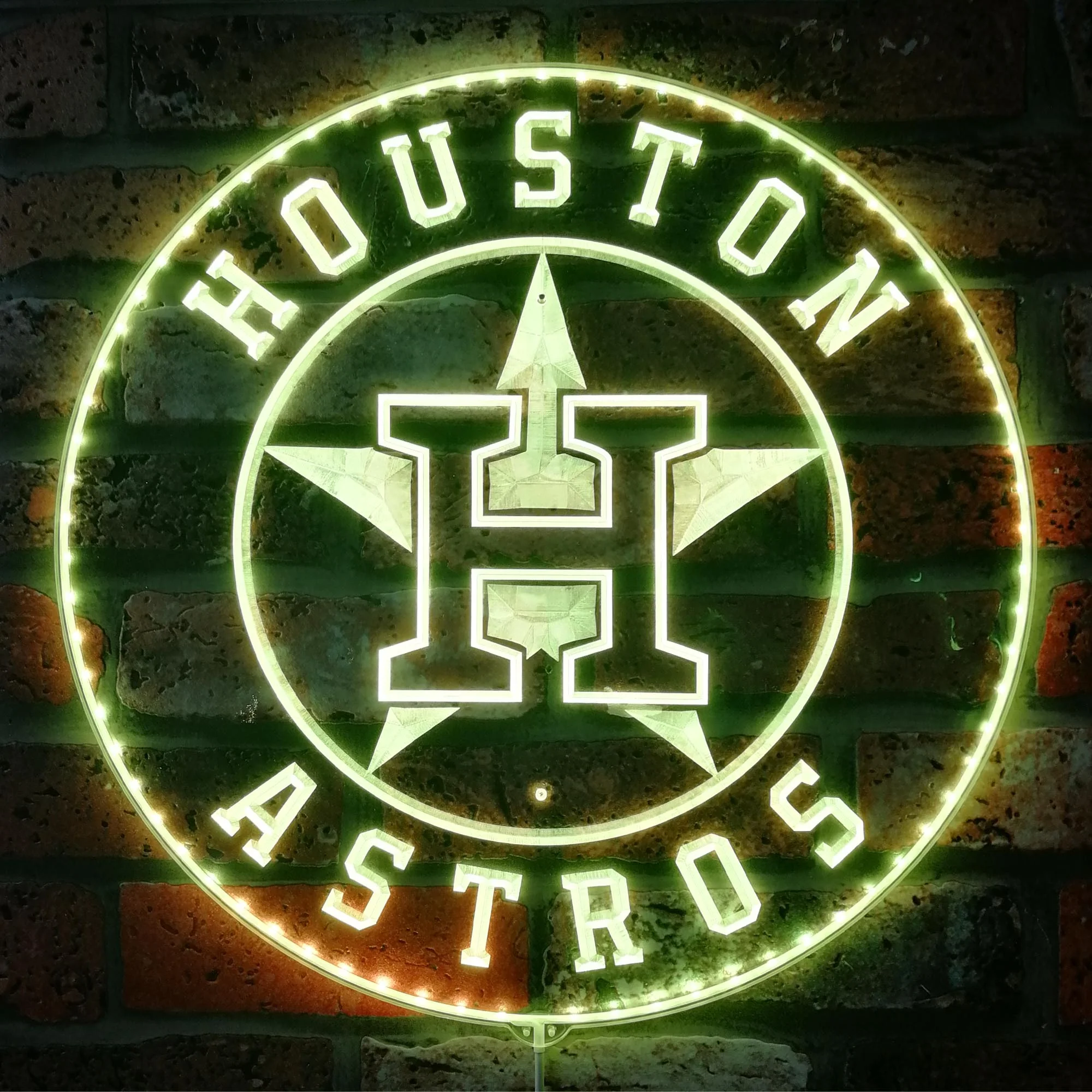 Houston Astros Neon LED Sign with Dynamic RGB Colors - Image 7