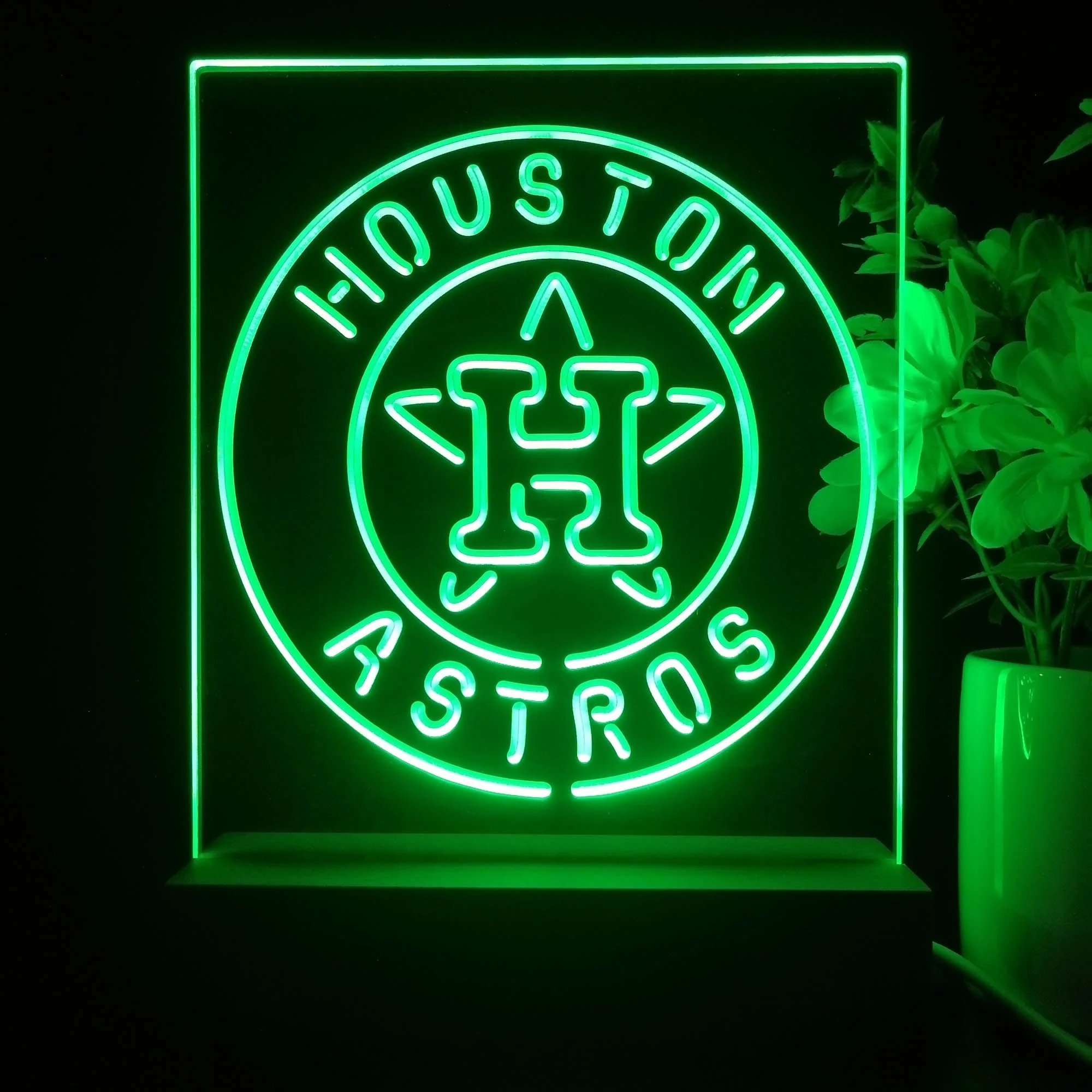 Houston Astros Neon Sign Table Top Lamp - Image 4