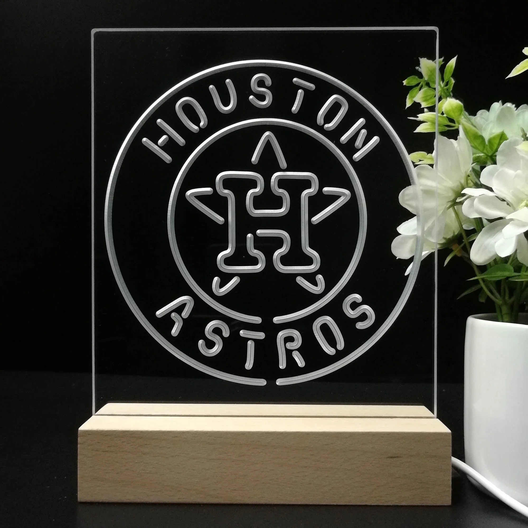 Houston Astros Neon Sign Table Top Lamp - Image 8