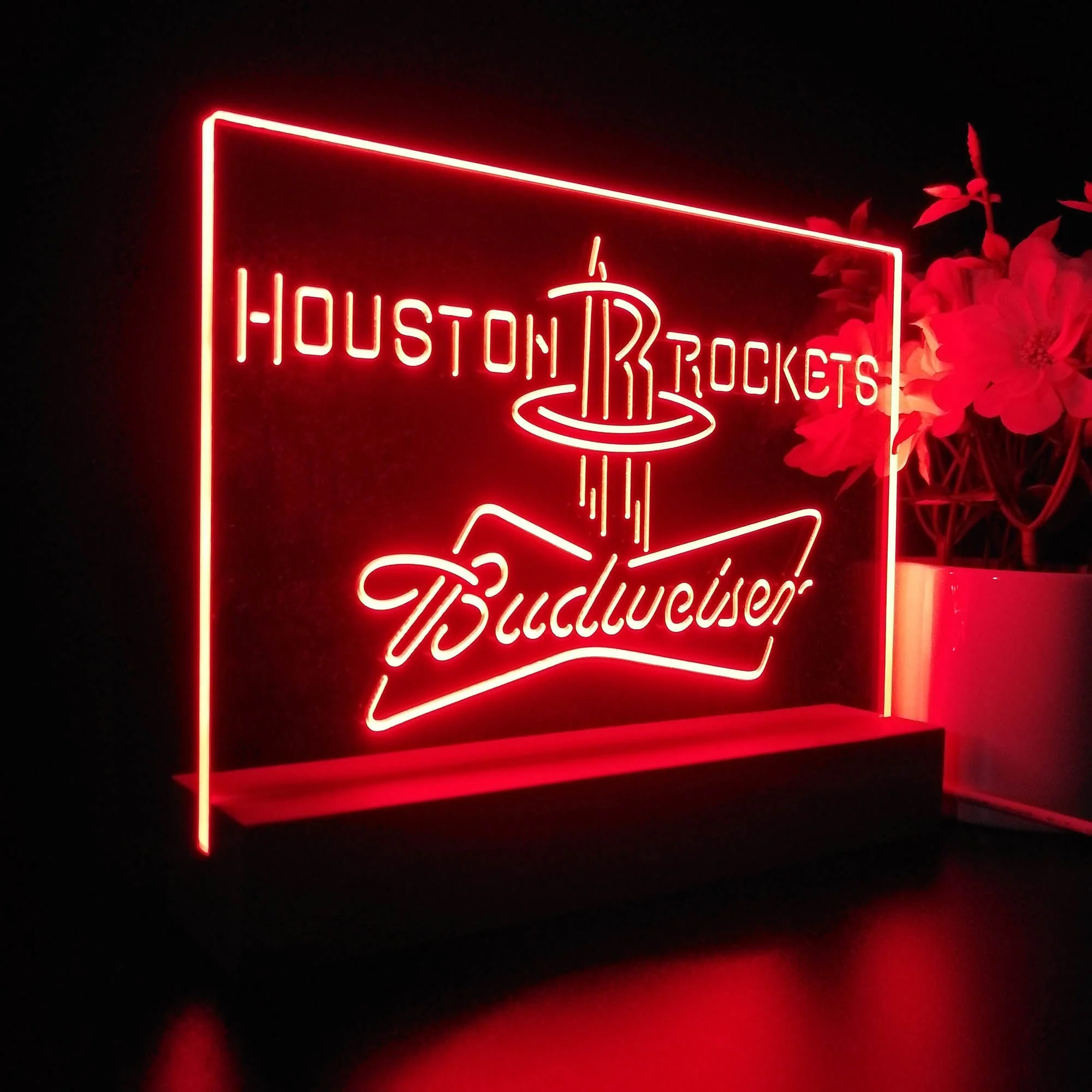 Houston Rockets Budweiser Night Light Pub Bar Lamp - Image 7
