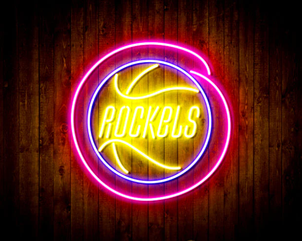Houston Rockets Handmade Neon Flex LED Sign - Image 6