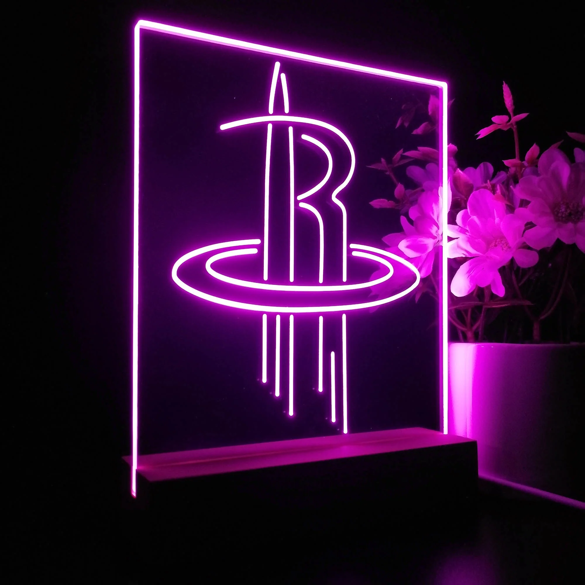 Houston Rockets Night Light Neon Pub Bar Lamp - Image 6