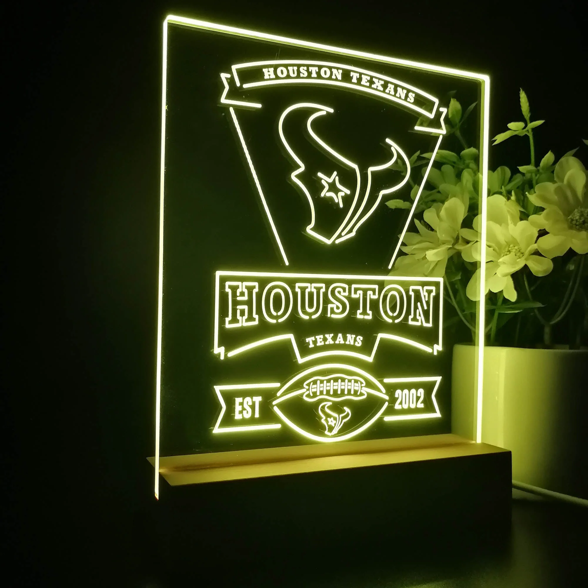 Houston Texans Souvenir Neon Sign Pub Bar Lamp - Image 5