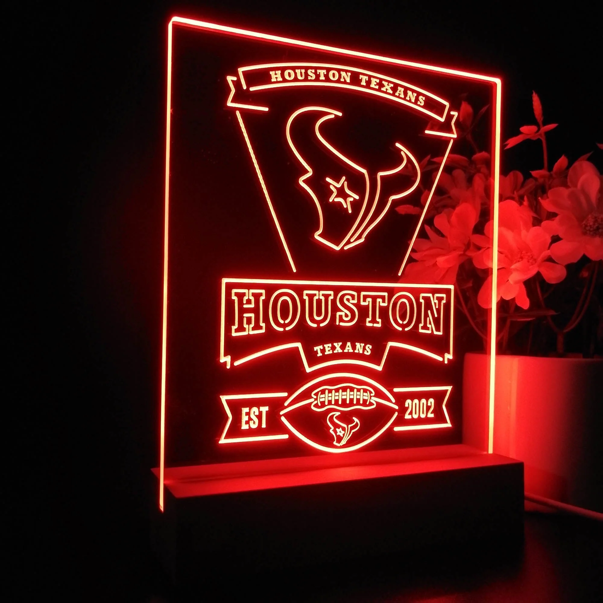 Houston Texans Souvenir Neon Sign Pub Bar Lamp - Image 6