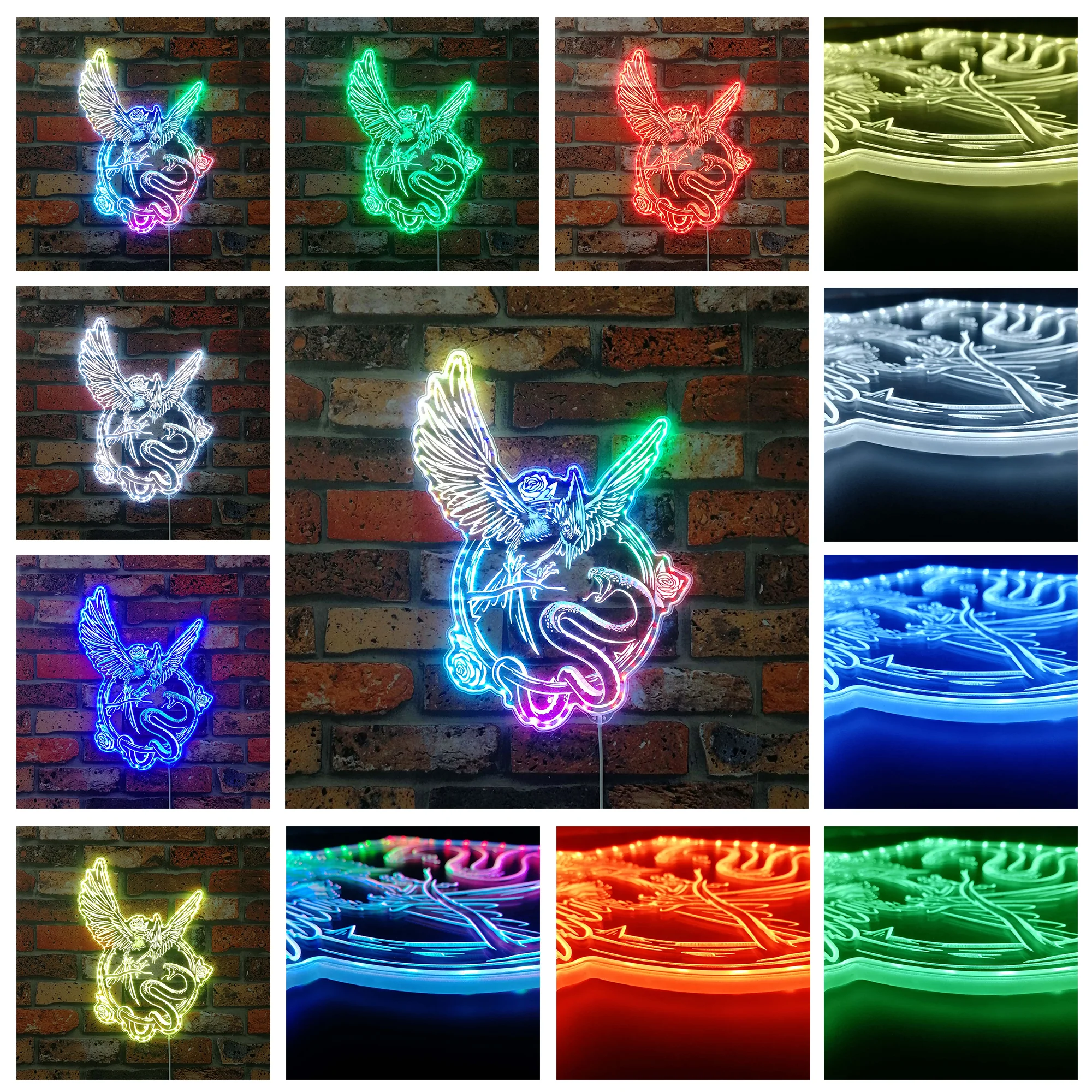 Hunger Games Songbirds and Snakes  Neon LED Sign with Dynamic RGB Colors - Image 2