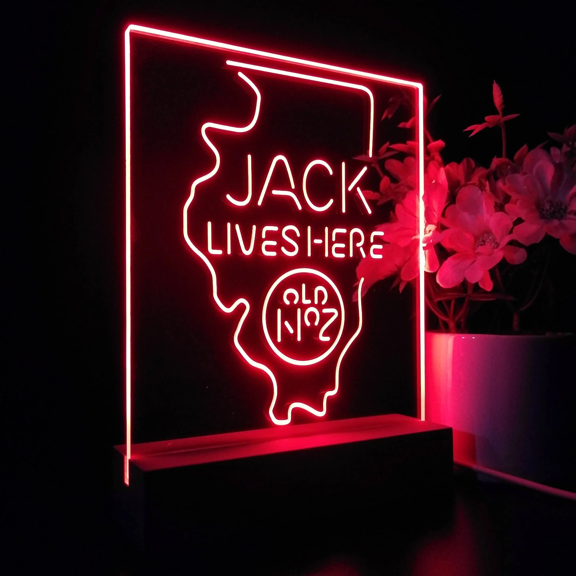 Illinois Jack Lives Here Night Light Neon Pub Bar Lamp - Image 7