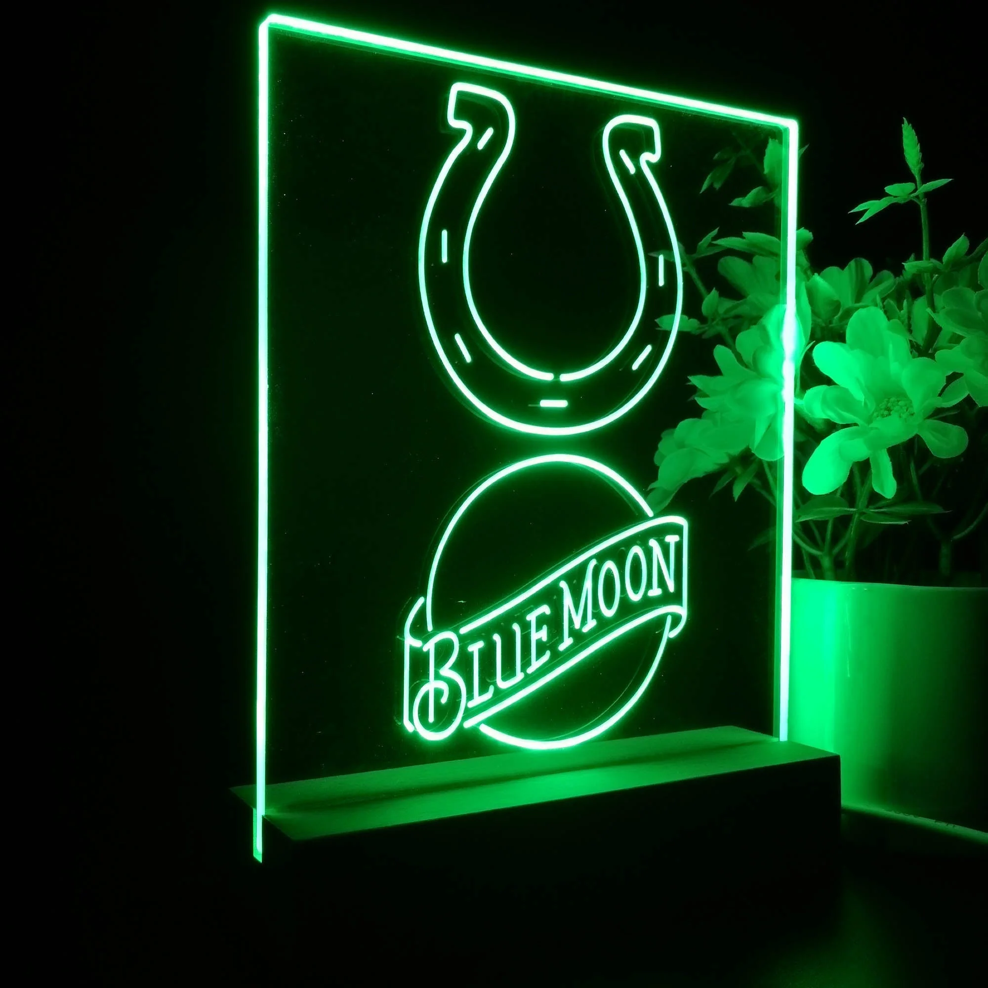Indianapolis Colts Blue Moon Neon Sign Pub Bar Lamp - Image 5