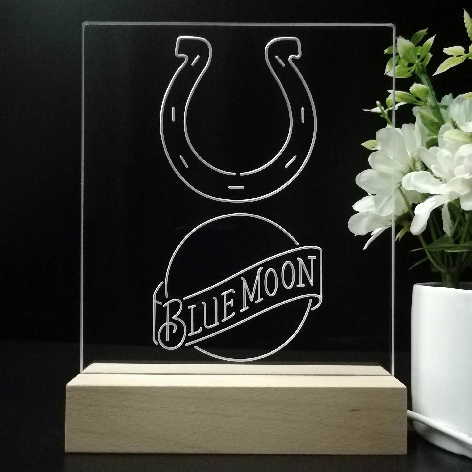 Indianapolis Colts Blue Moon Neon Sign Pub Bar Lamp - Image 8