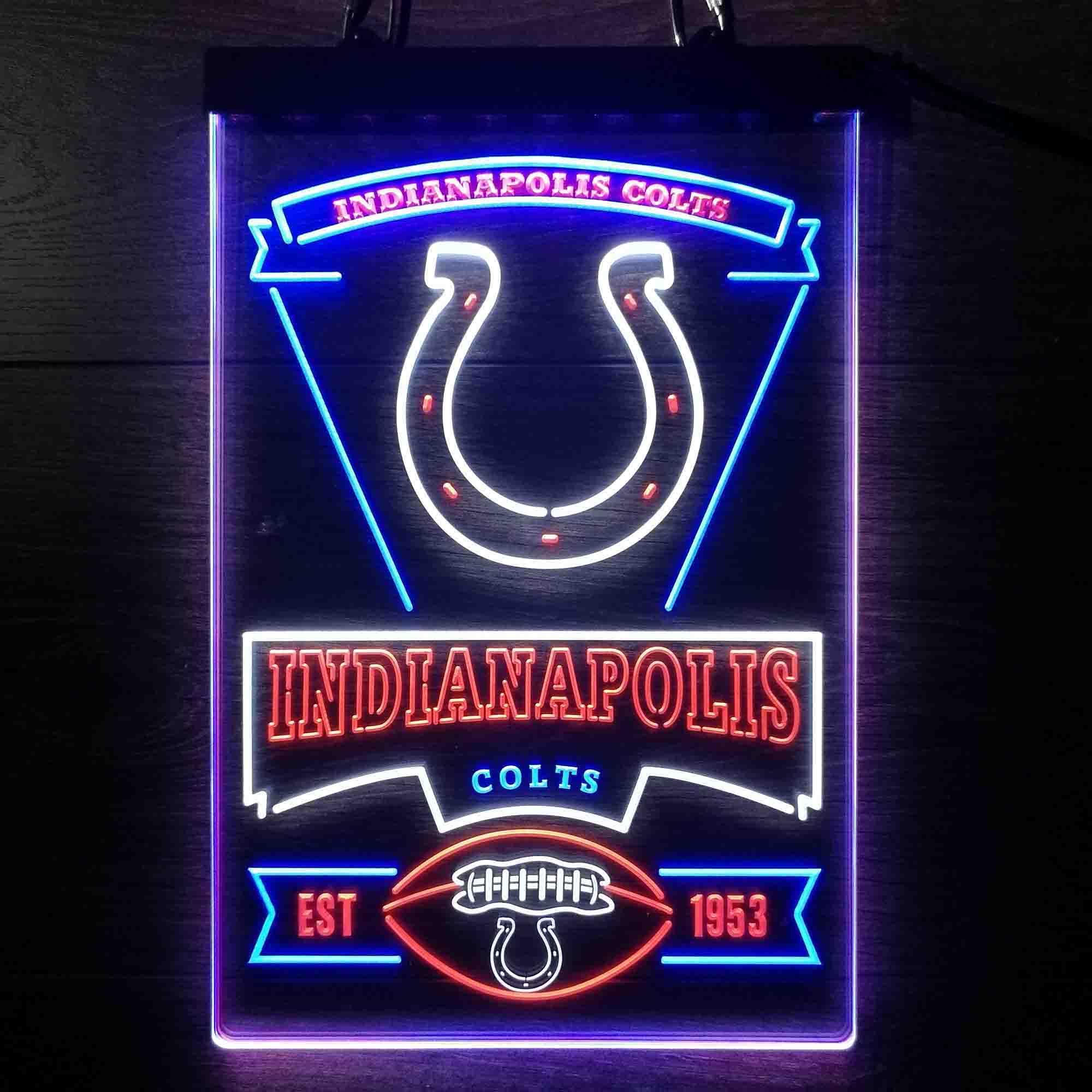 Indianapolis Colts Neon LED Sign 3 Colors - Image 3