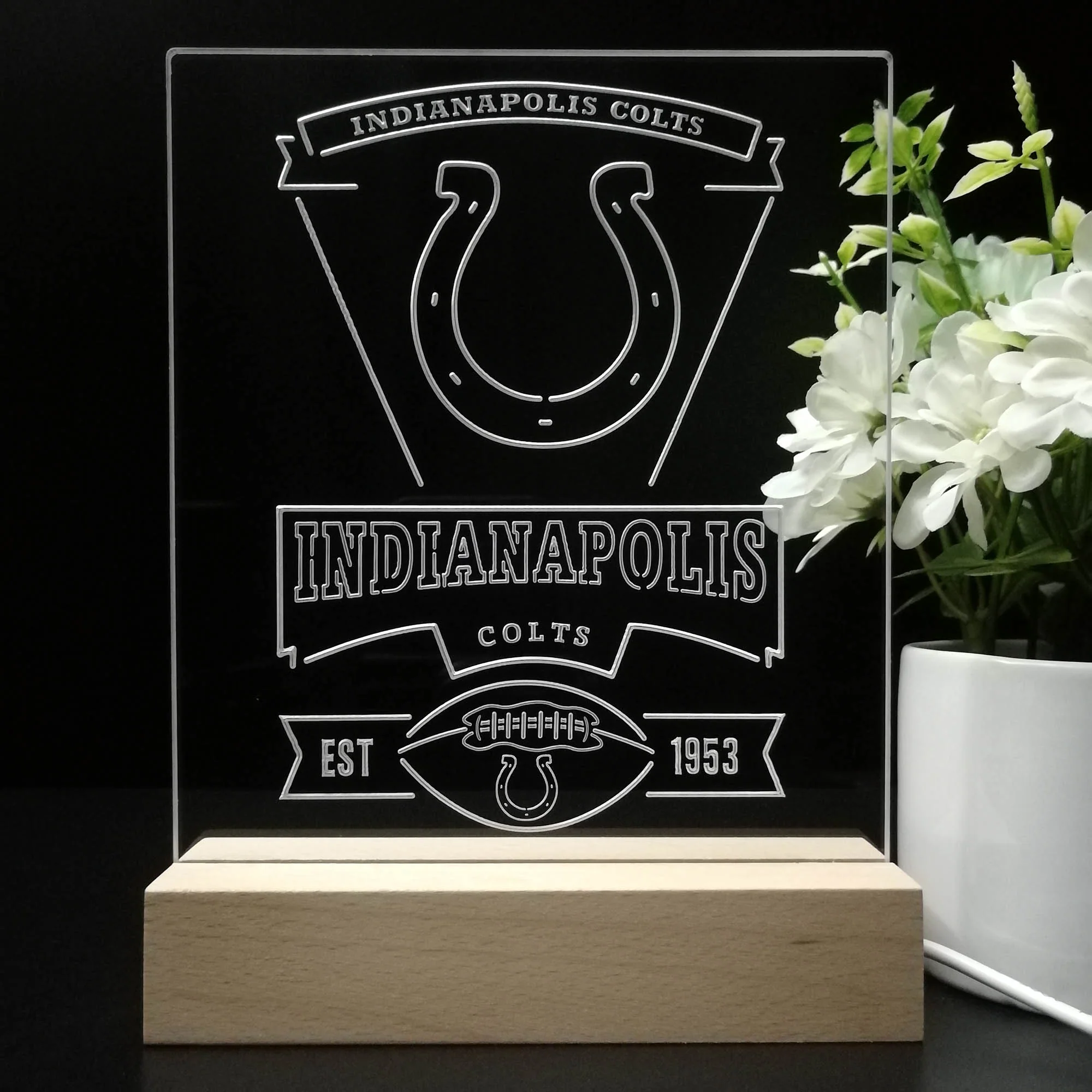 Indianapolis Colts Souvenir Neon Sign Pub Bar Lamp - Image 8