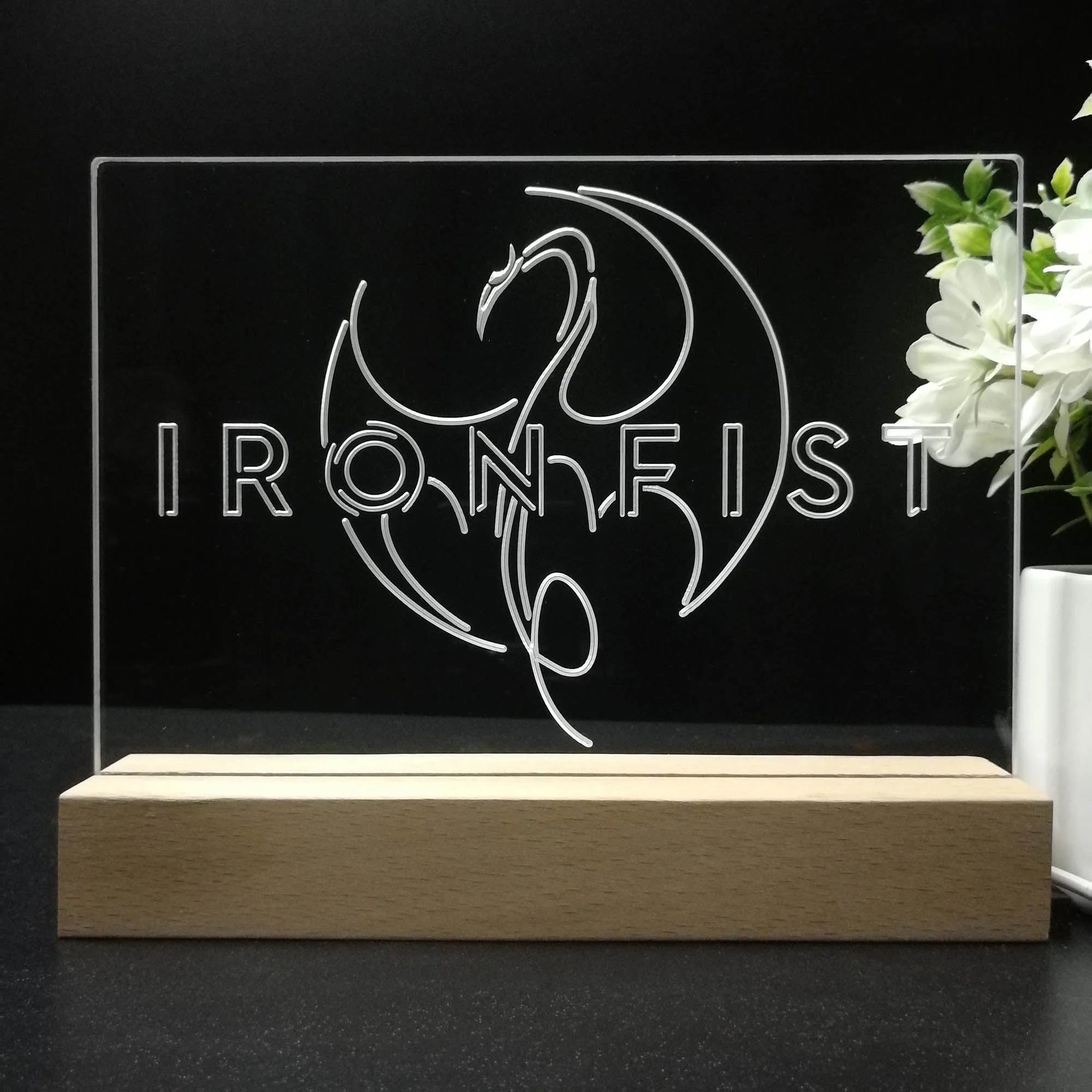 Iron Fist 3D Illusion Night Light Desk Lamp - Image 8
