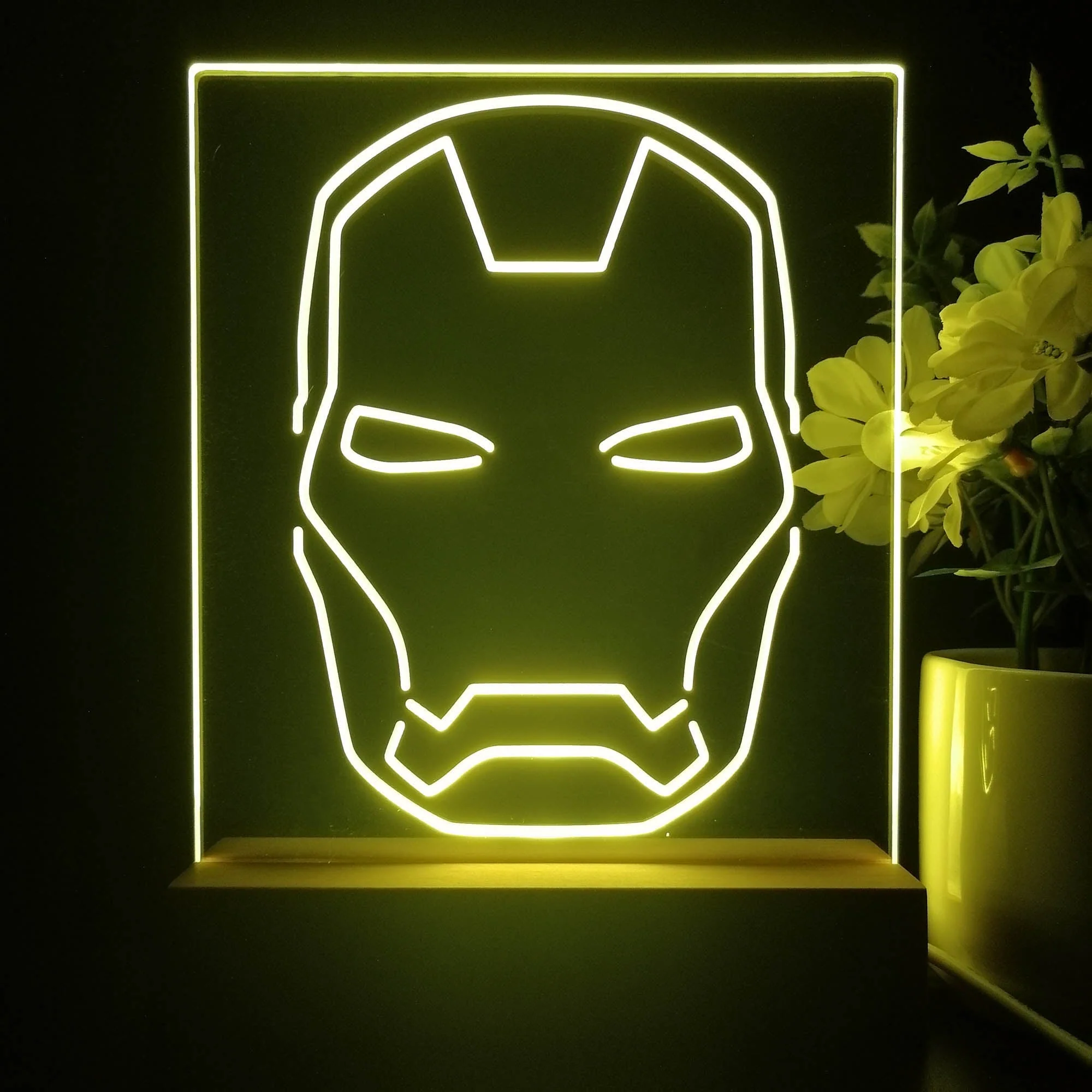 Iron Man Mask Marvels 3D Illusion Night Light Desk Lamp - Image 4