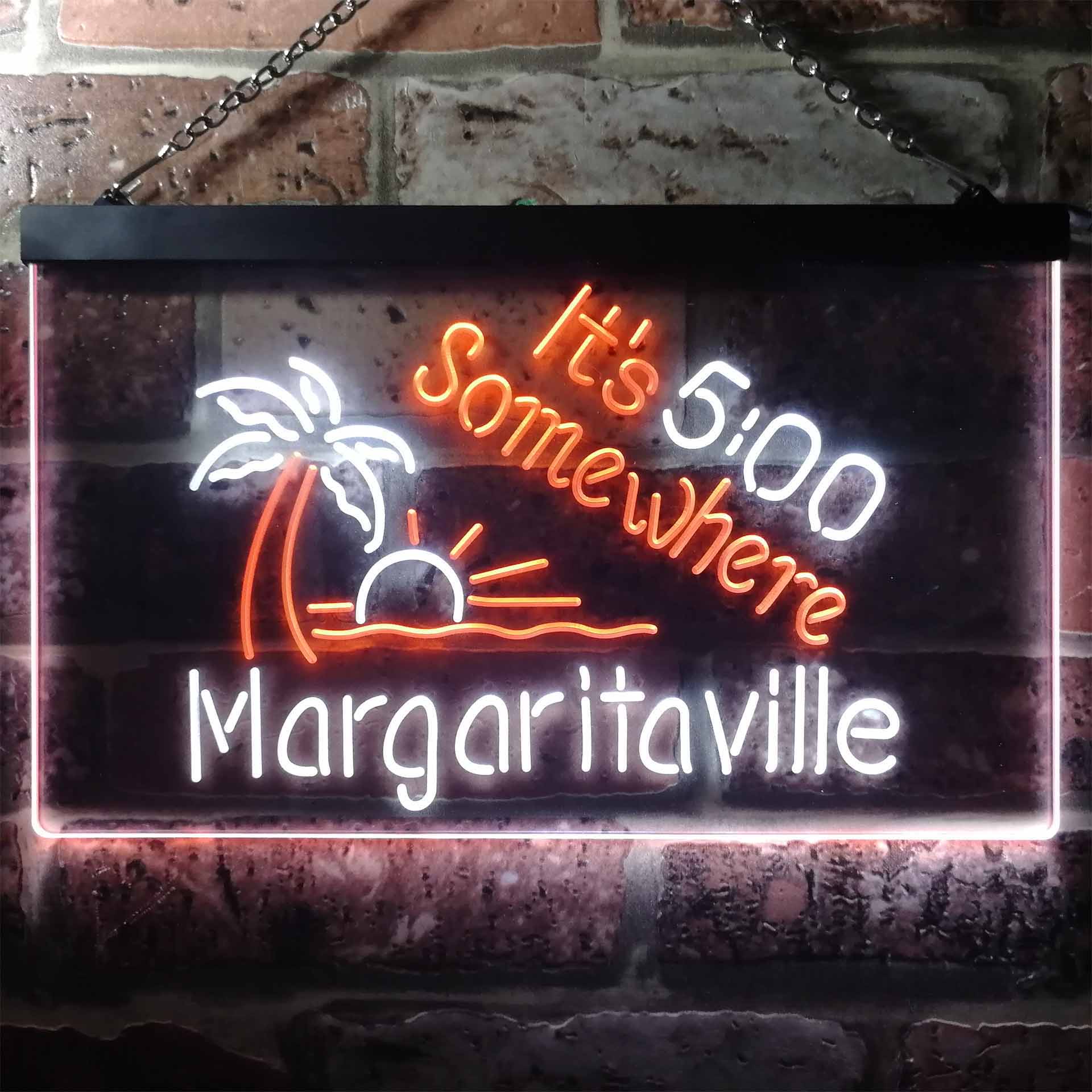 It's 500 Somewhere Margaritaville Home Bar Neon Light LED Sign - Image 2