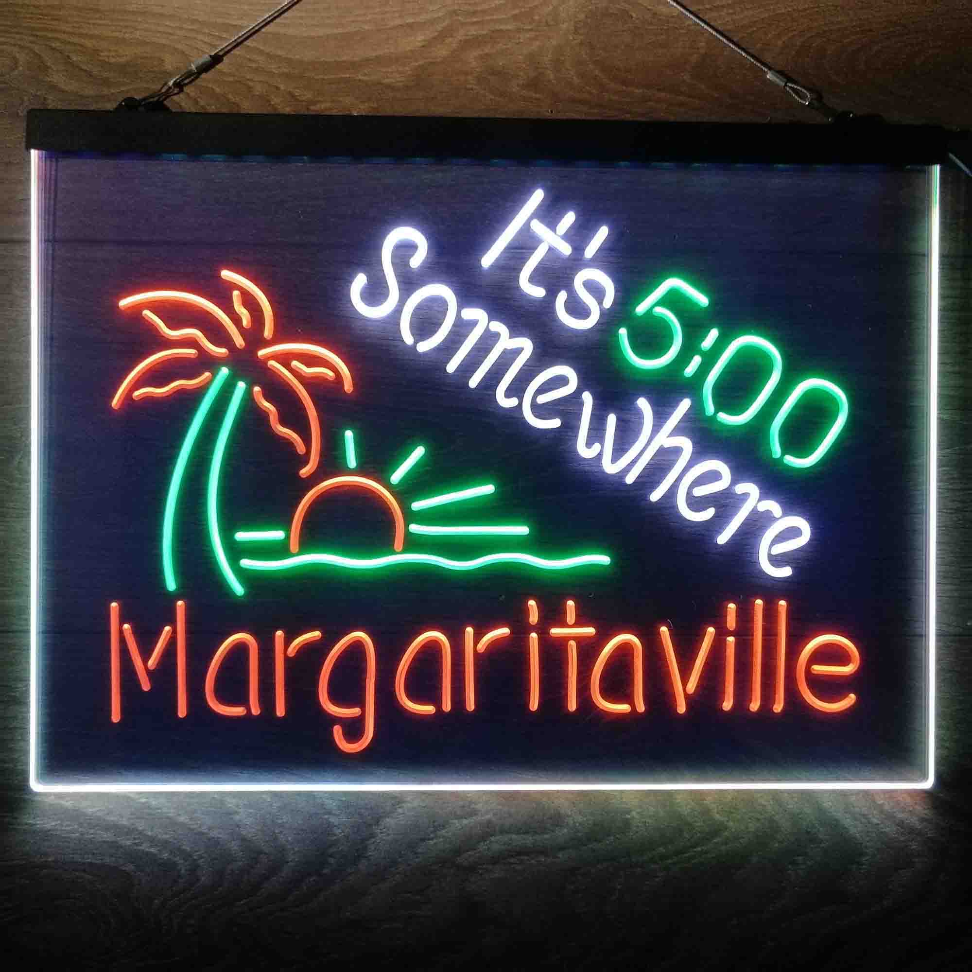 It's 500 Somewhere Margaritaville Neon 3-Color LED Sign - Image 11