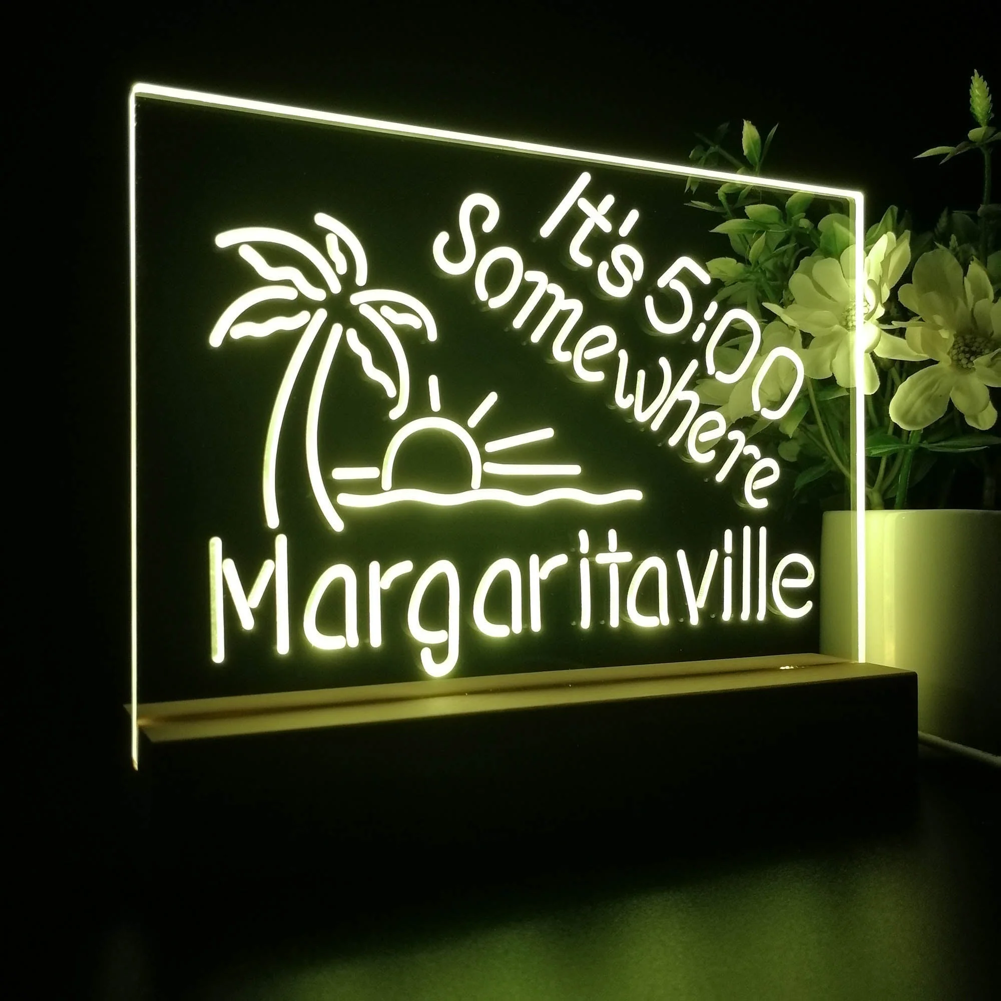 It's 500 Somewhere Margaritaville Neon Sign Pub Bar Lamp - Image 7