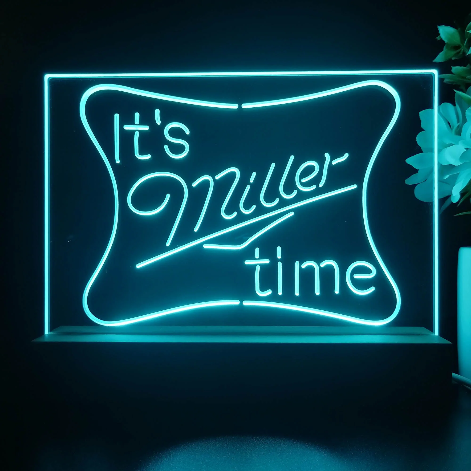 It's Miller Time Beer Bar Neon Sign Pub Bar Lamp