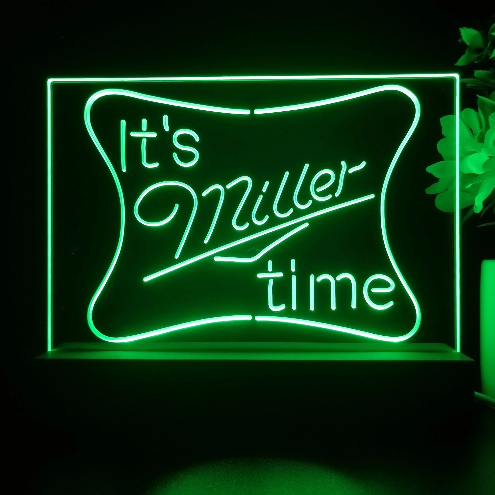 It's Miller Time Beer Bar Neon Sign Pub Bar Lamp - Image 4