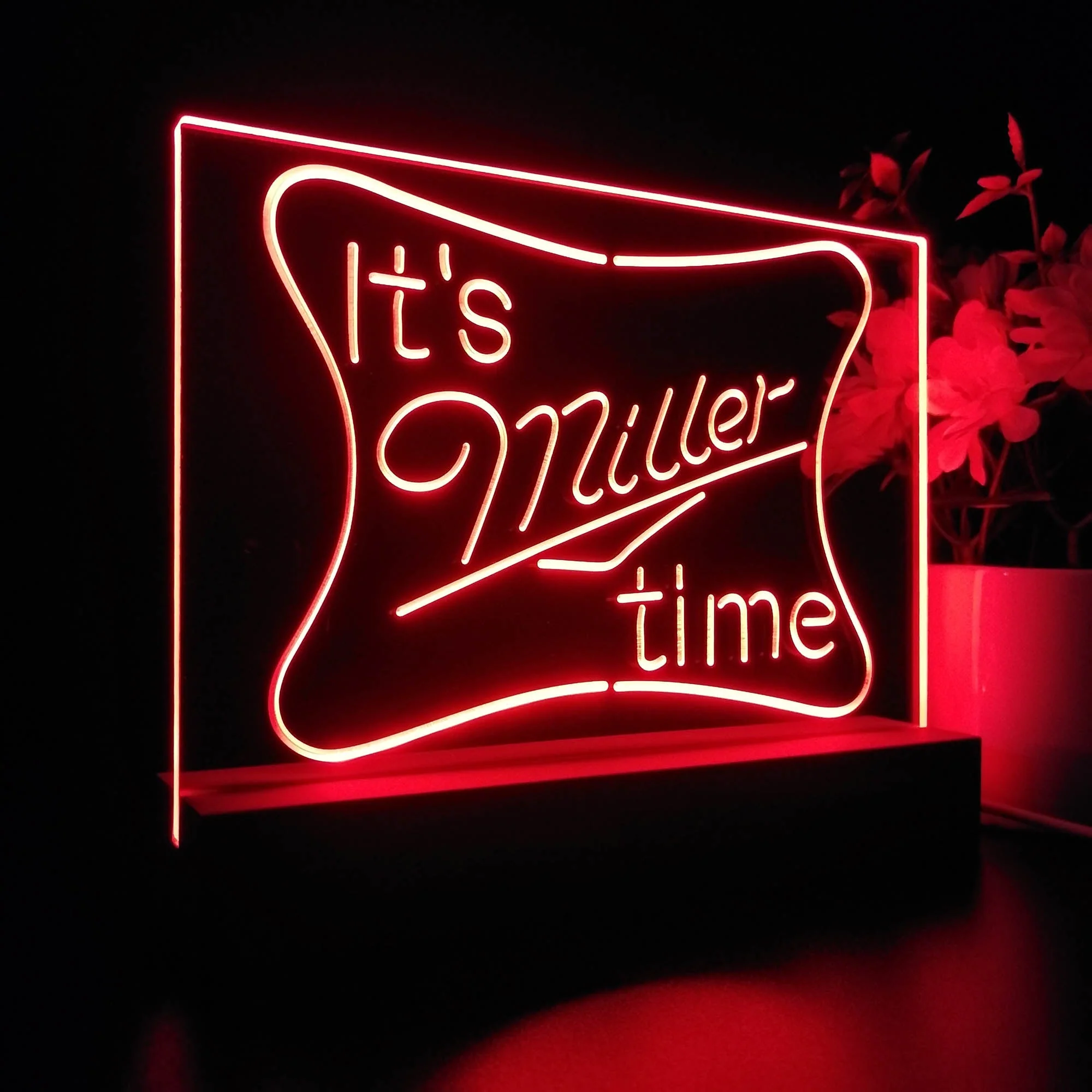 It's Miller Time Beer Bar Neon Sign Pub Bar Lamp - Image 5
