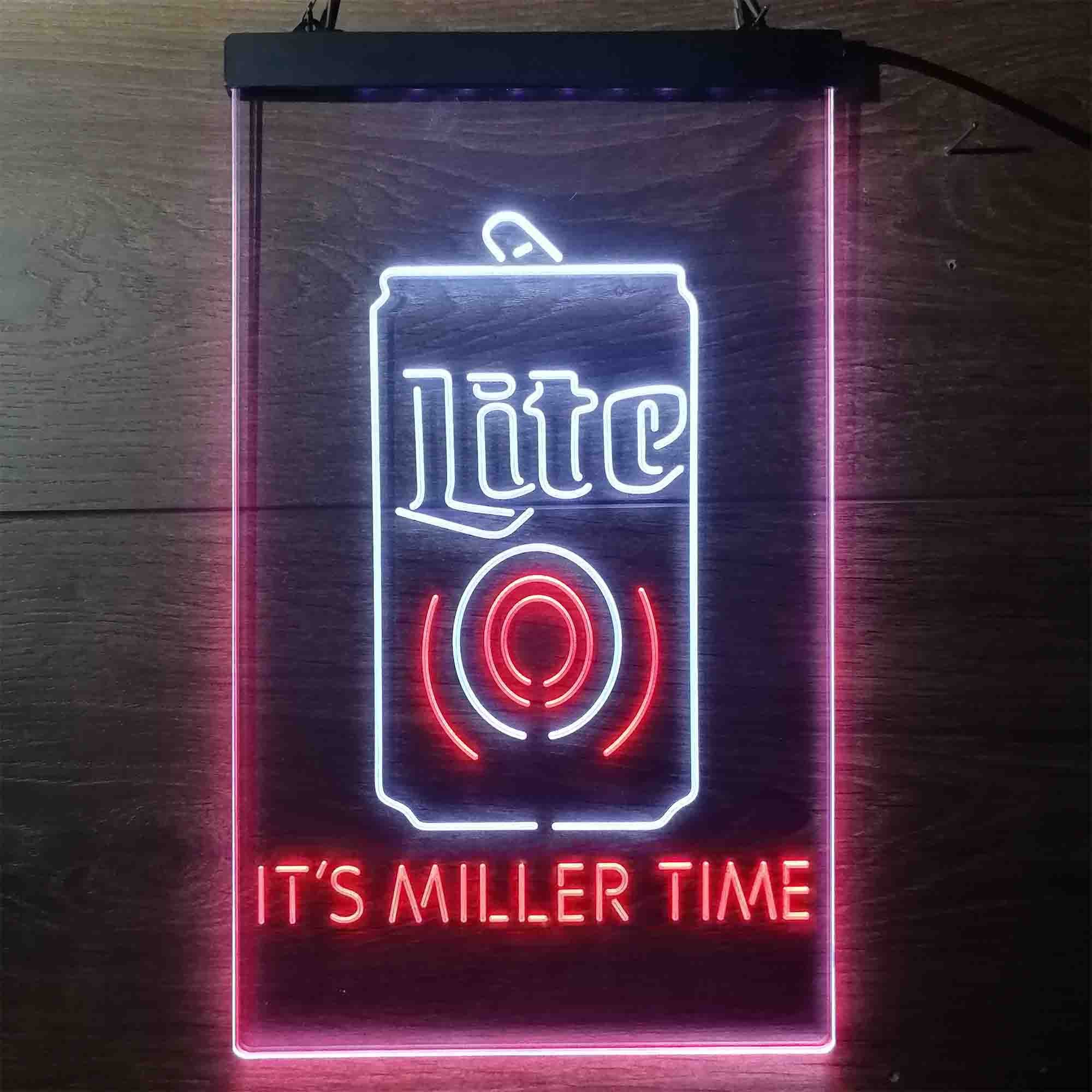 It's Miller Time Bottle Vertical Beer Neon-Like LED Sign - Image 14