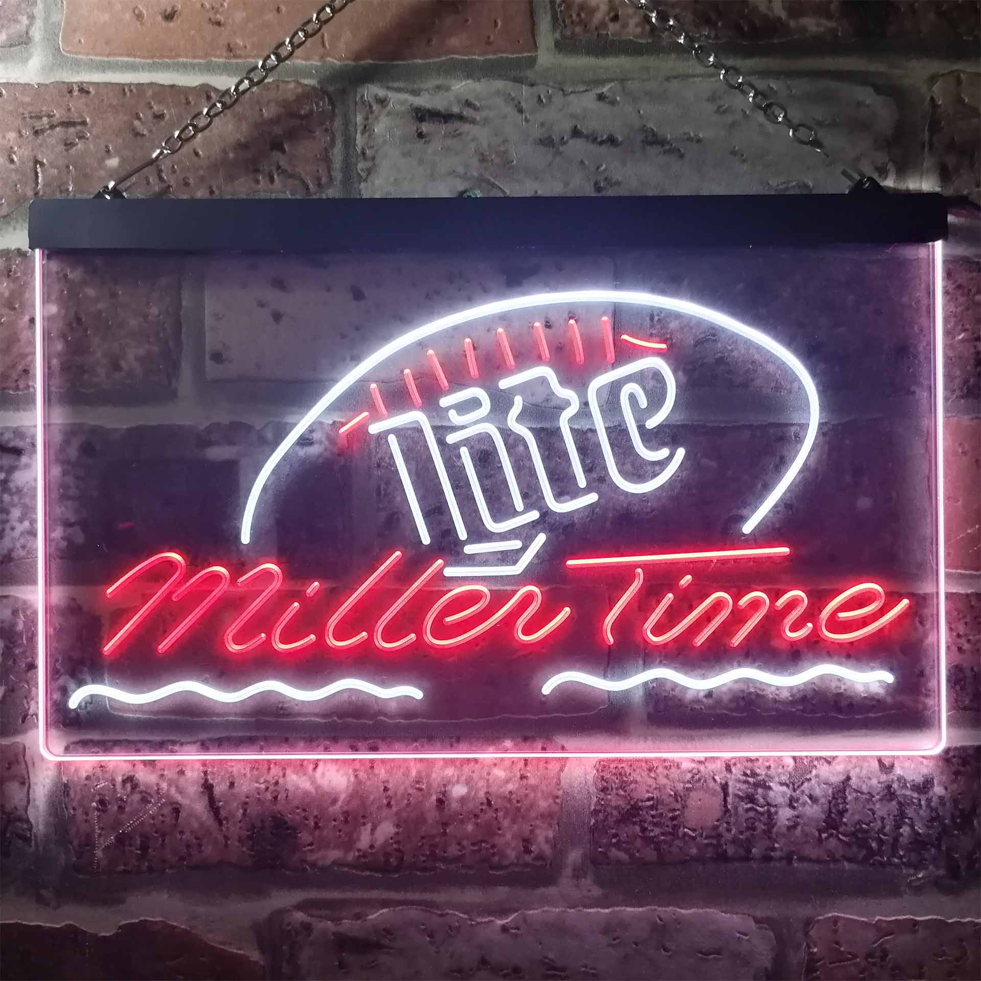 It's Miller Time Lite Beer Home Bar Neon Light LED Sign - Image 13