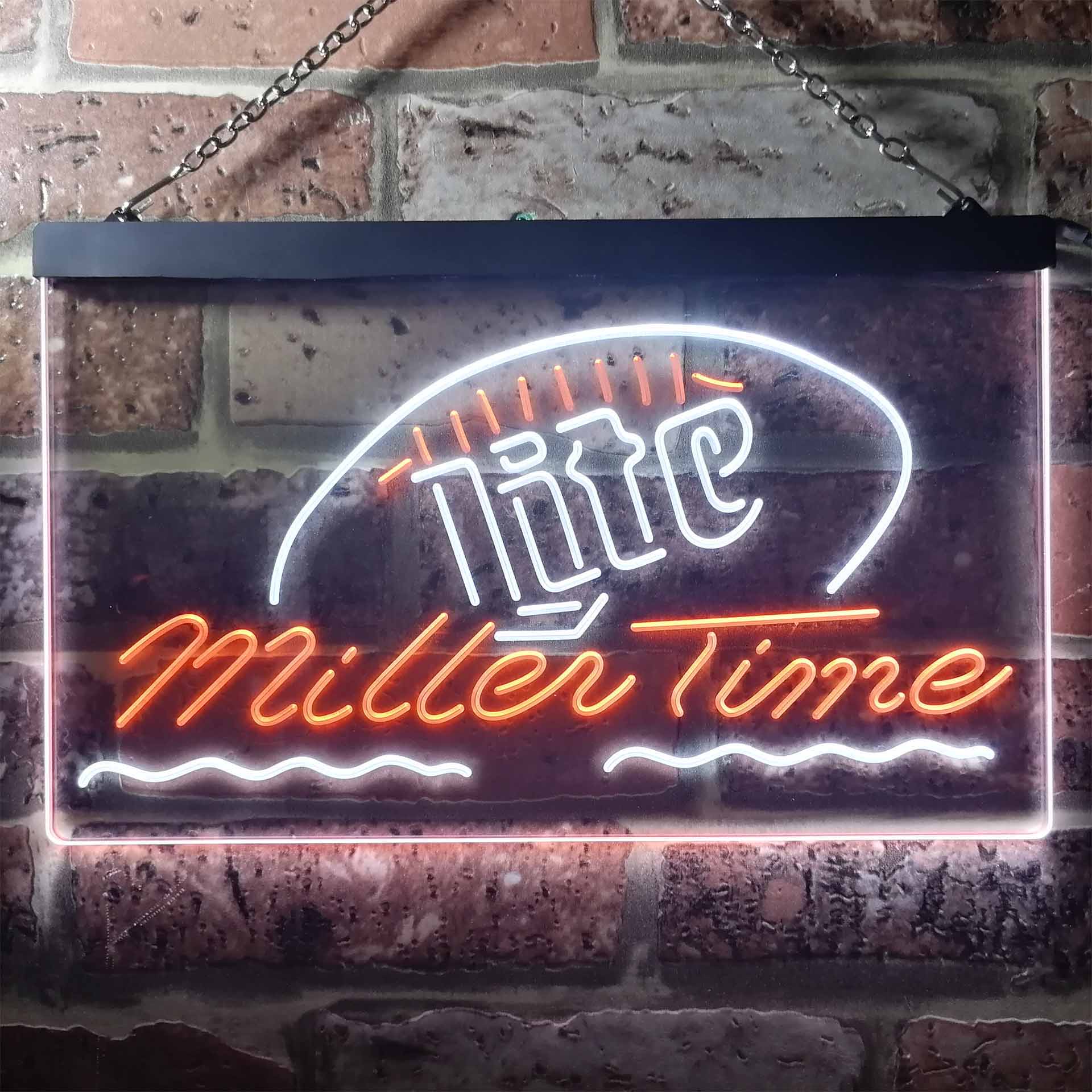 It's Miller Time Lite Beer Home Bar Neon Light LED Sign - Image 6