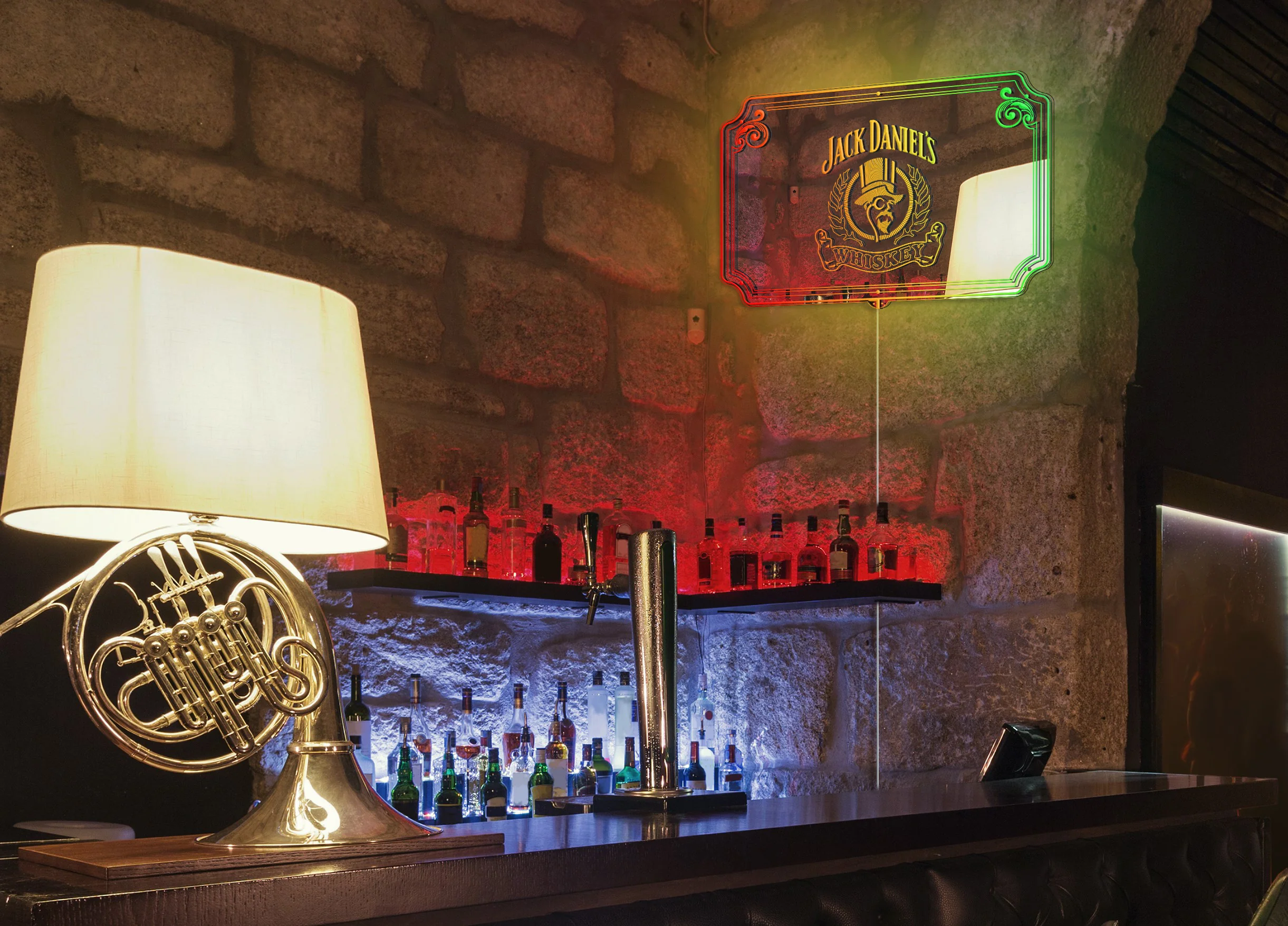 Jack Daniel's RGB LED Neon Sign with Elegant Mirror Backing - Image 7