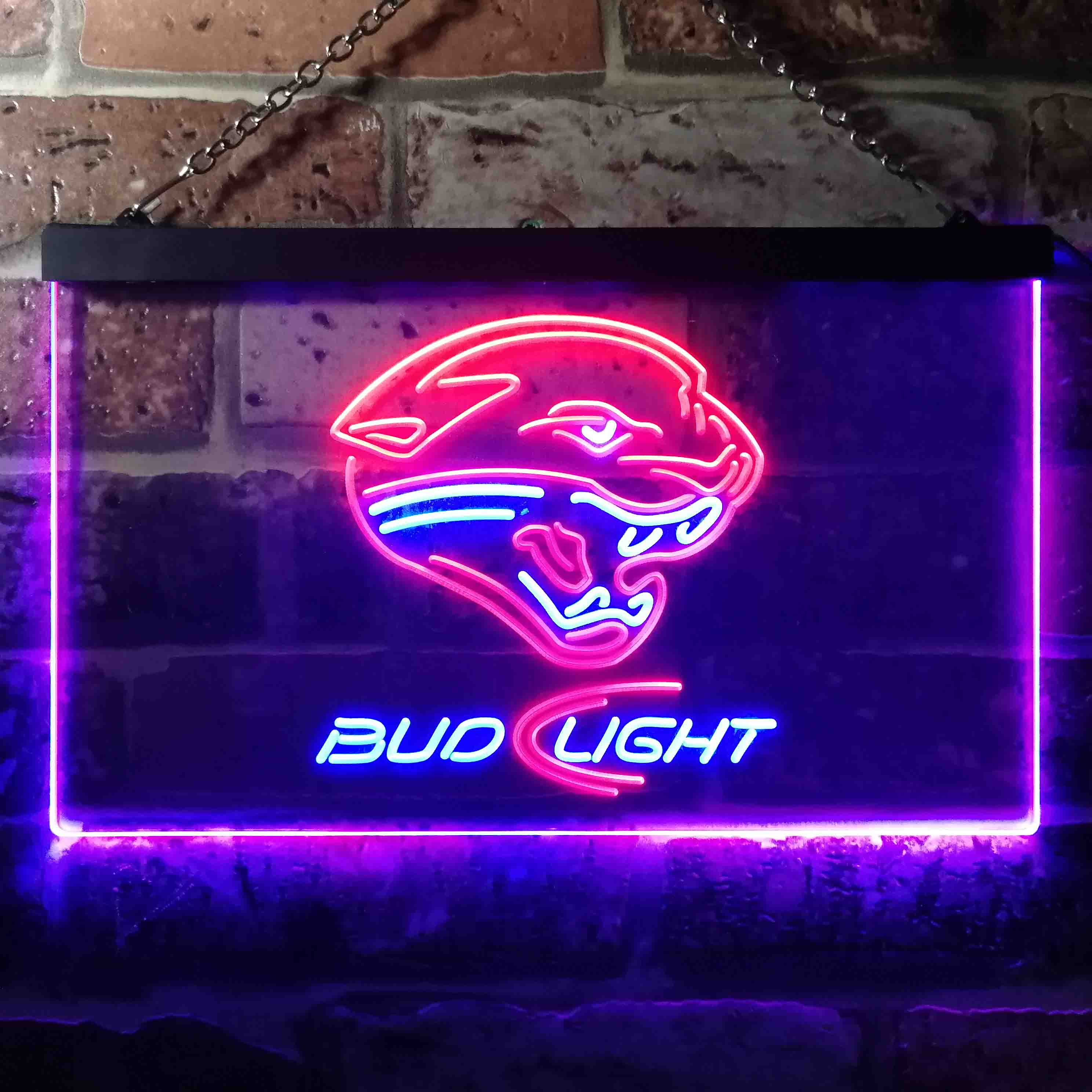 Jacksonville Jaguars Bud Light Neon-Like LED Sign - Image 3